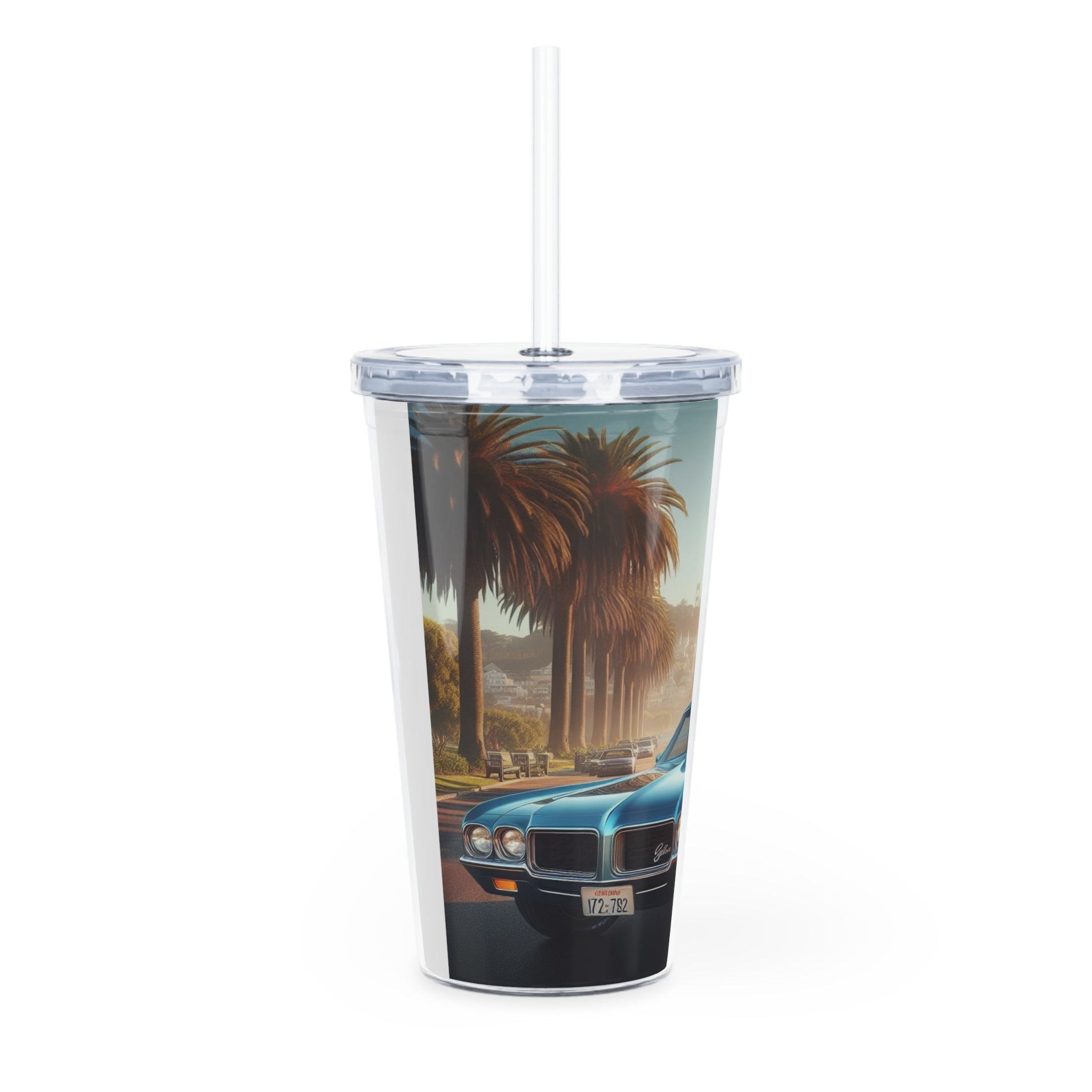 1972 Blue Buick Gran Sport Tumbler with Straw Mug Printify