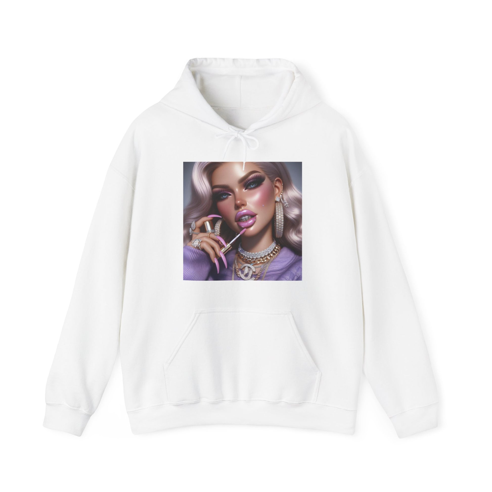 Gloss Up Hoodie Hoodie Printify White S