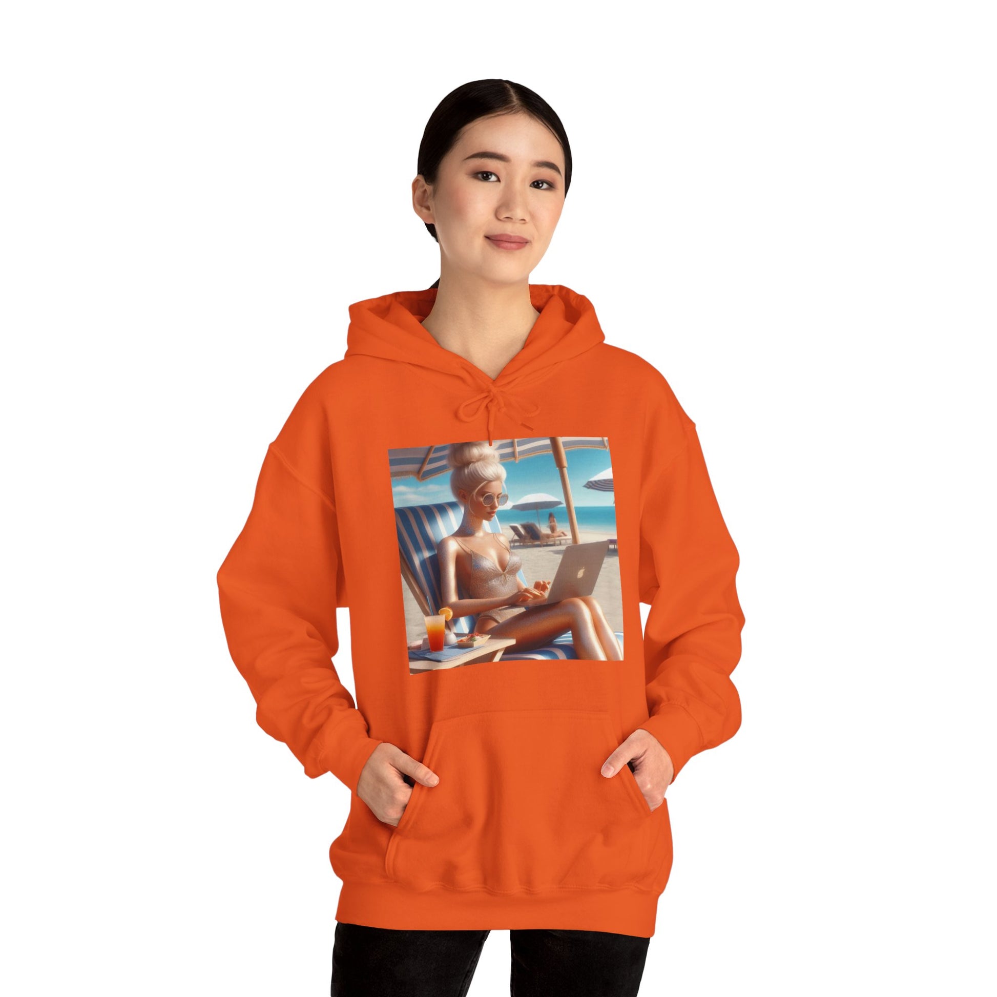 Work Day at the Beach Hoodie Hoodie Printify