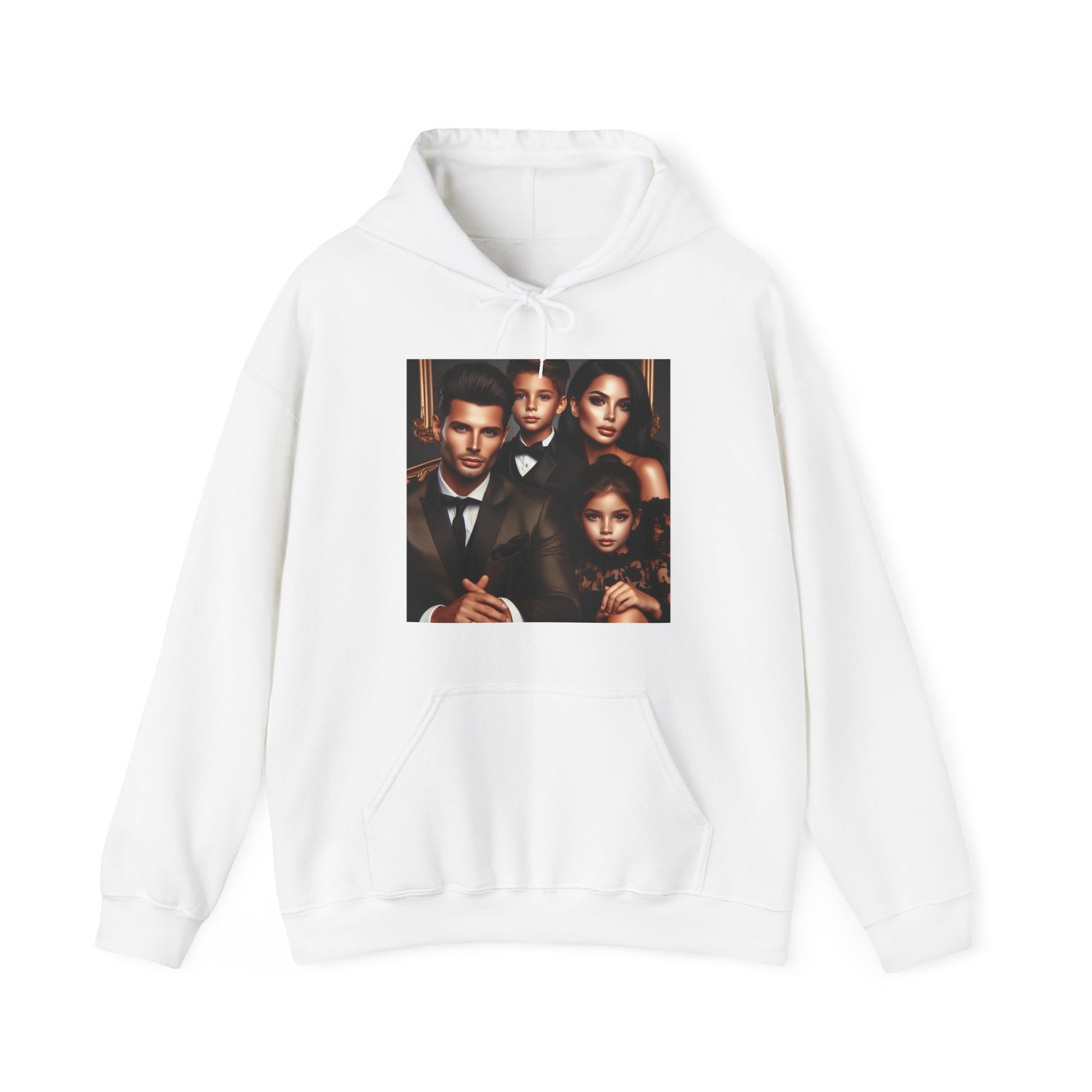Family Portrait Hoodie Hoodie Printify White S