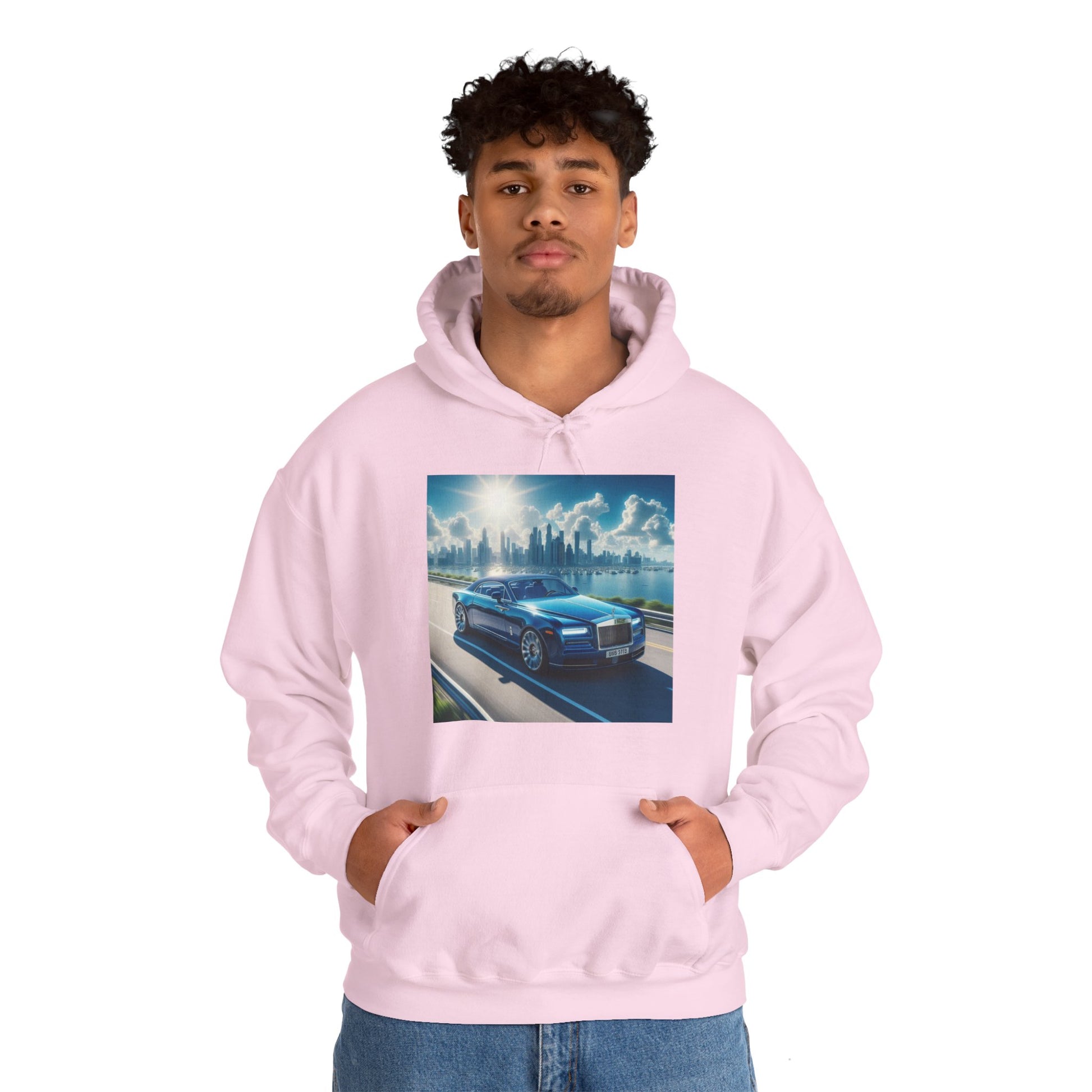 Blue Rolls Royce Hoodie Hoodie Printify