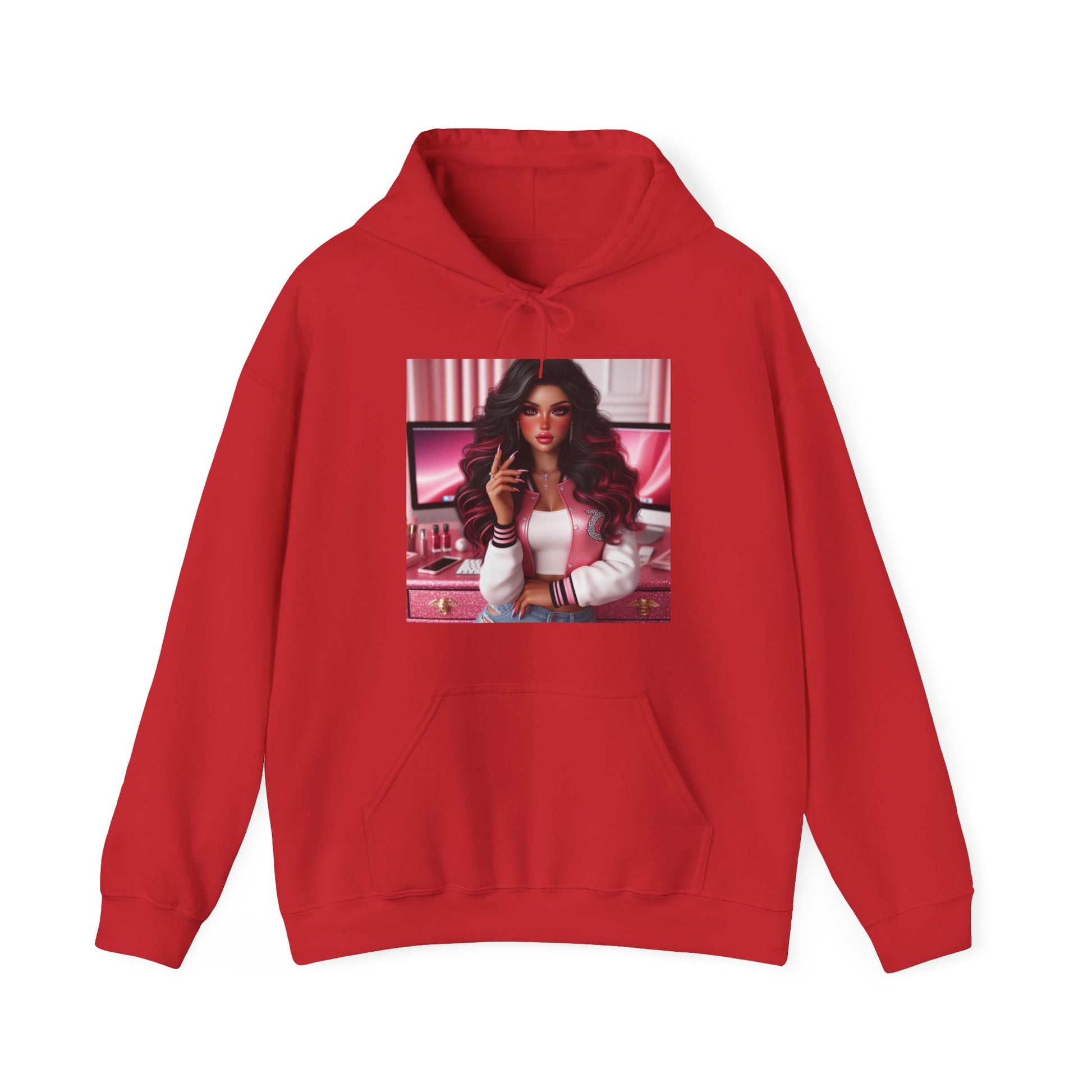 Pink Everything Hoodie Hoodie Printify Red S