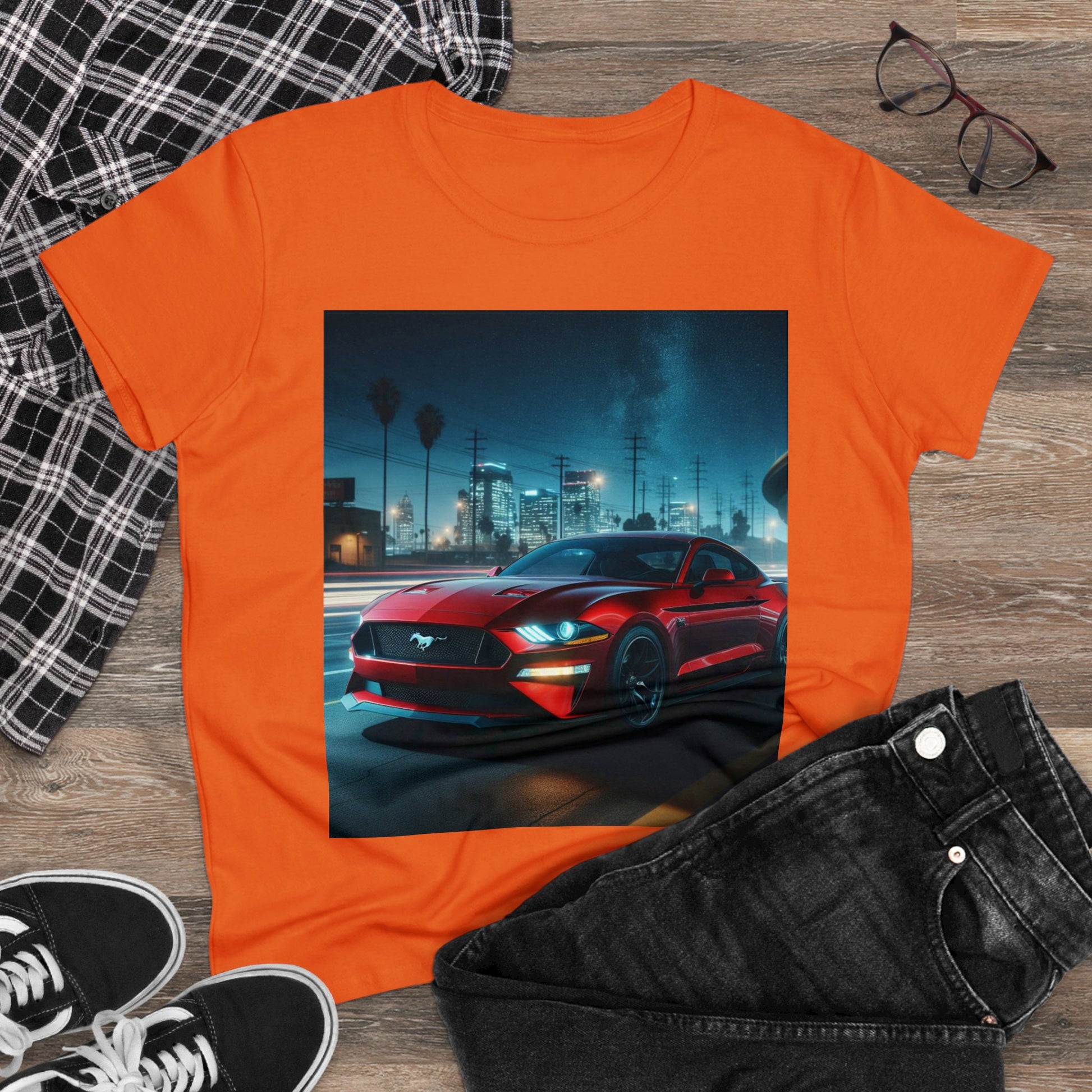 Red Mustang T-Shirt T-Shirt Printify