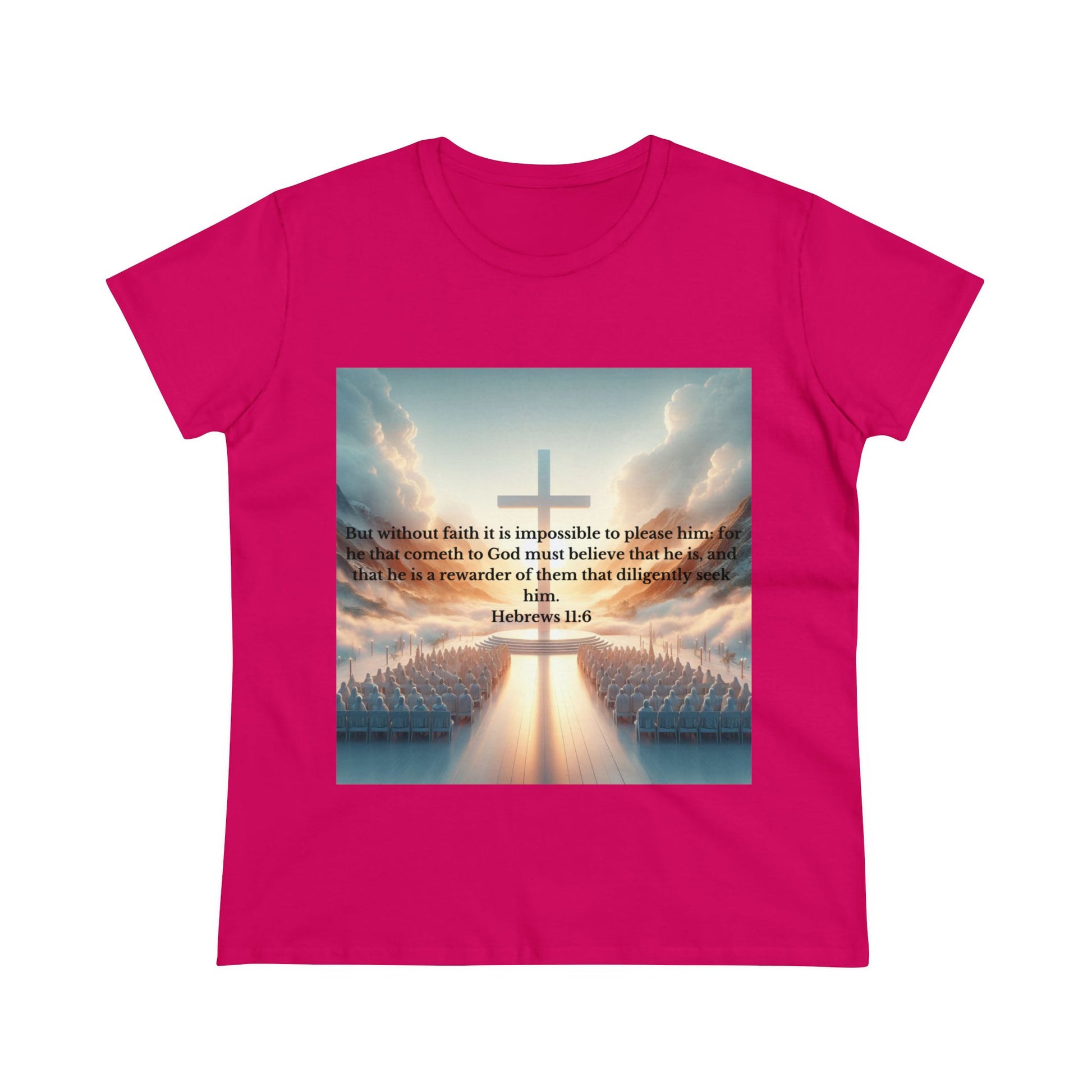 Hebrews 11:6 T-Shirt T-Shirt Printify Heliconia S
