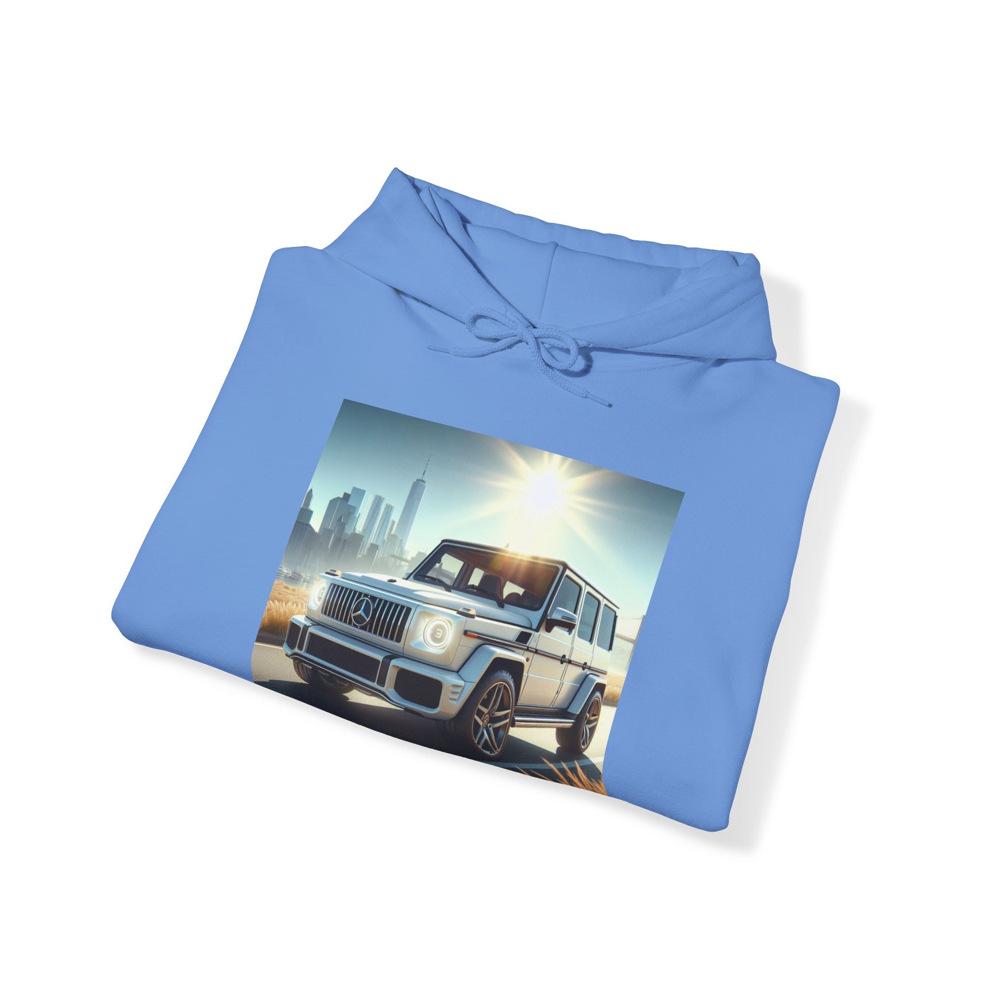 White G-Wagon Hoodie Hoodie Printify