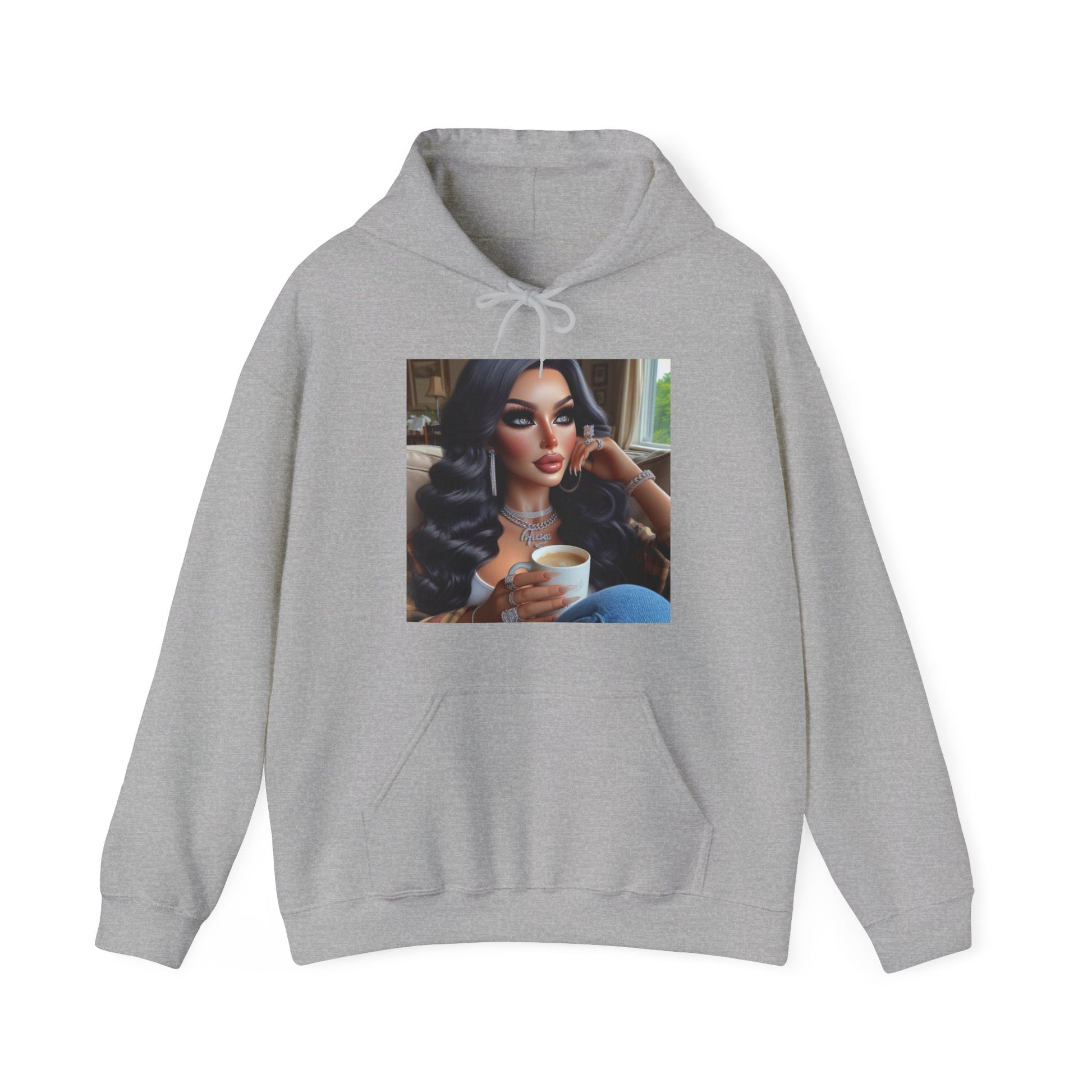 Coffee Break Hoodie Hoodie Printify Sport Grey S