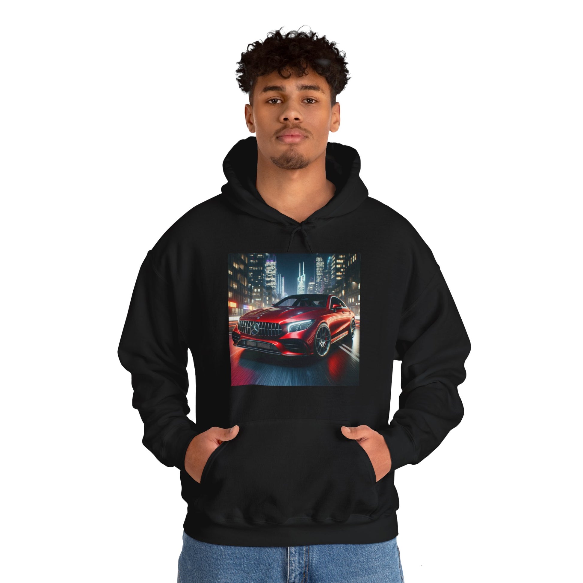 Red Mercedes Hoodie Hoodie Printify