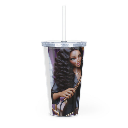 Hair Day Tumbler with Straw Mug Printify