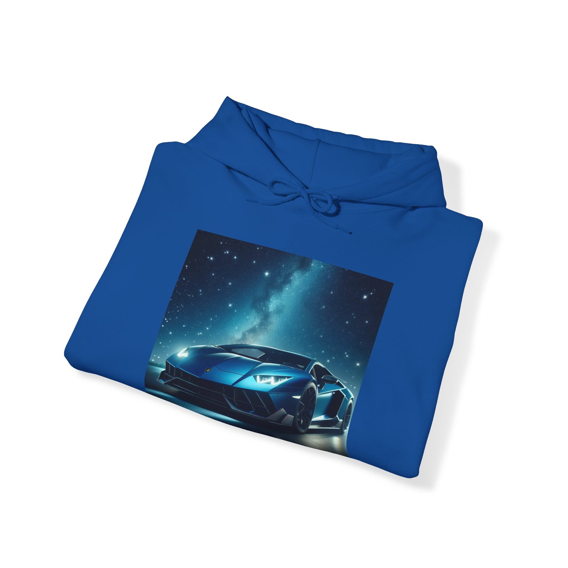 Blue Lamborghini Hoodie Hoodie Printify