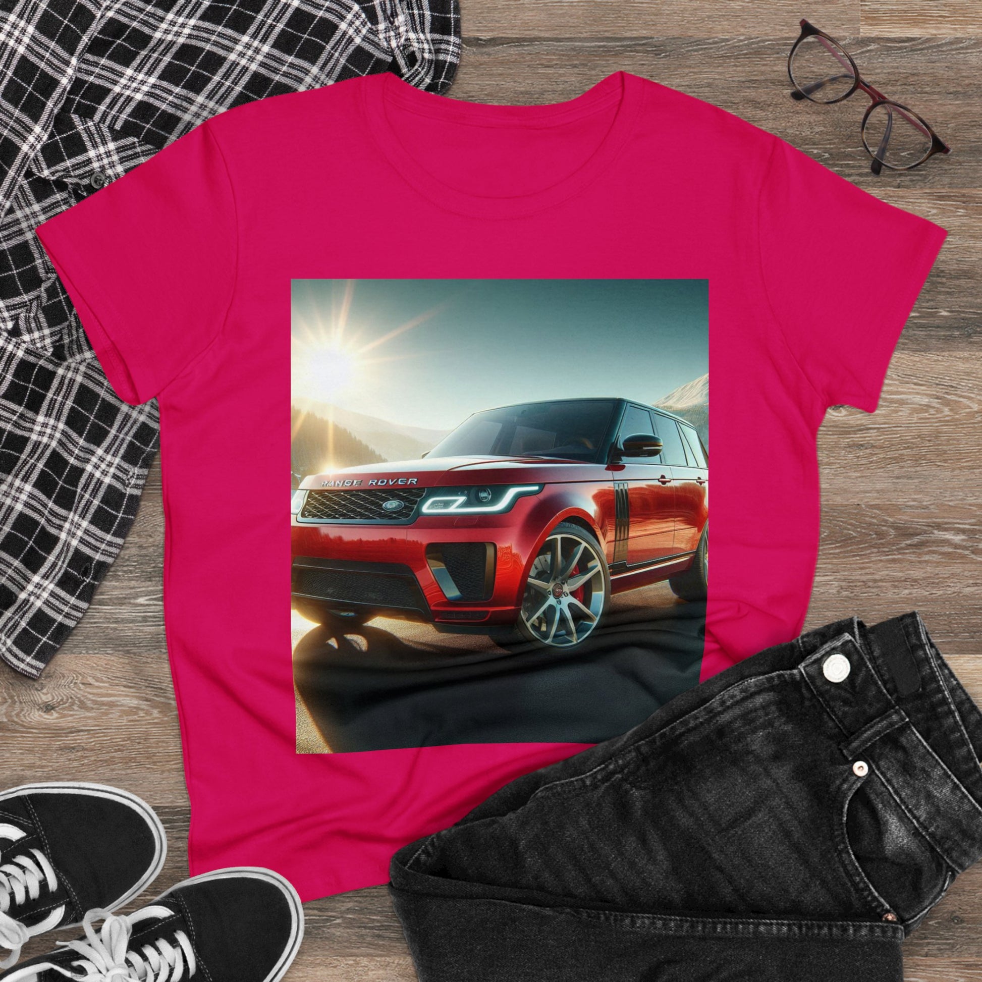 Red Range Rover T-Shirt T-Shirt Printify