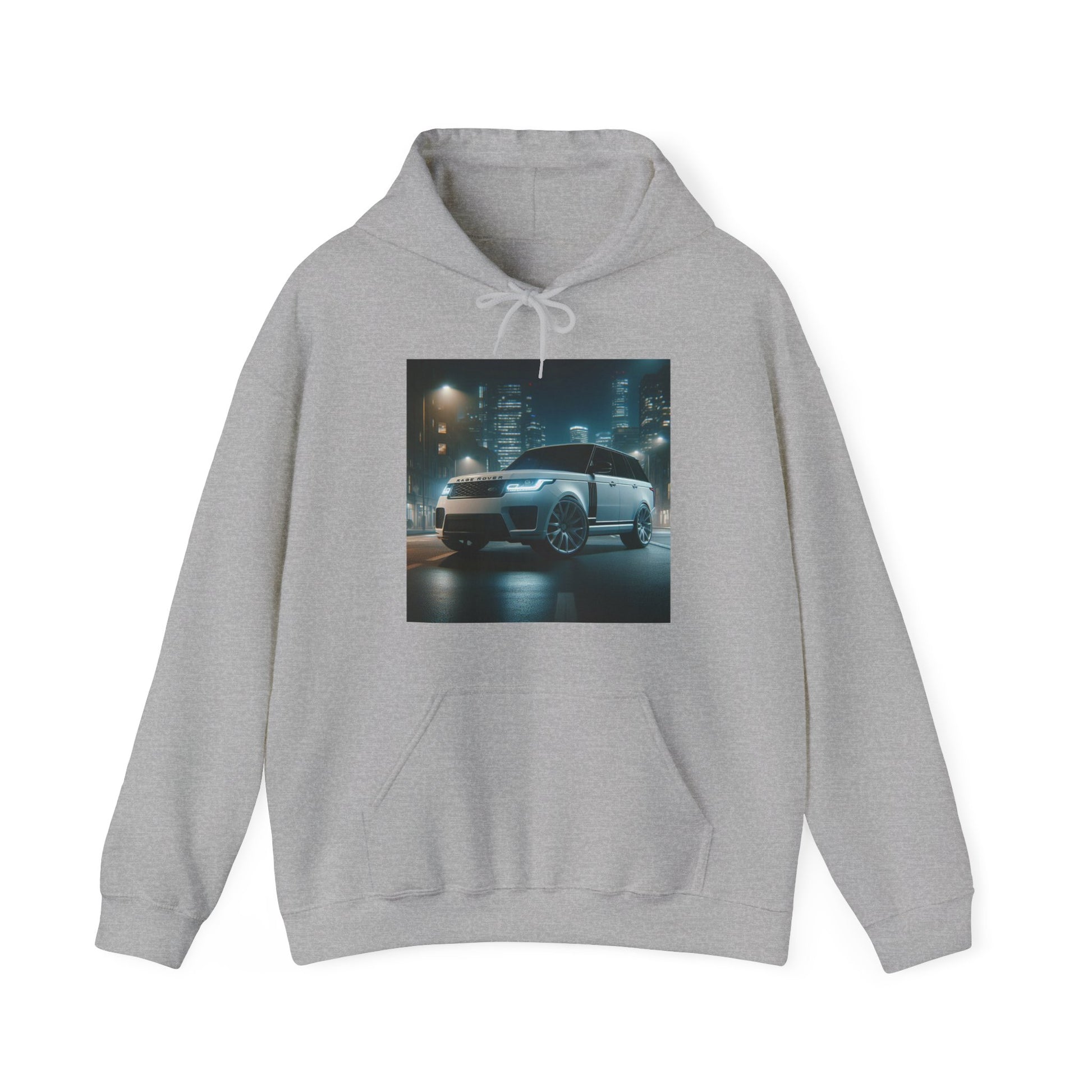 White Range Rover Hoodie Hoodie Printify Sport Grey S