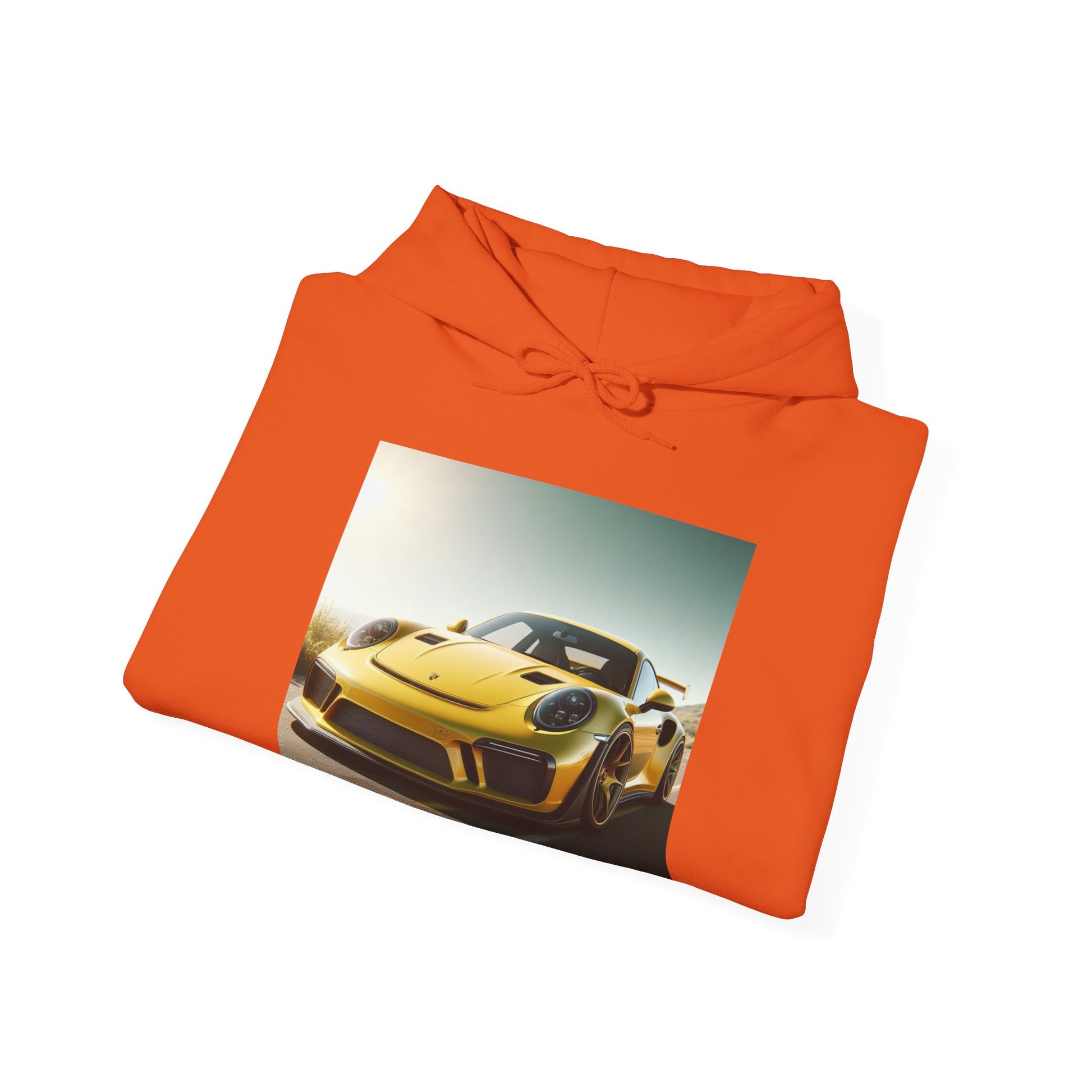 Yellow Porsche Hoodie Hoodie Printify