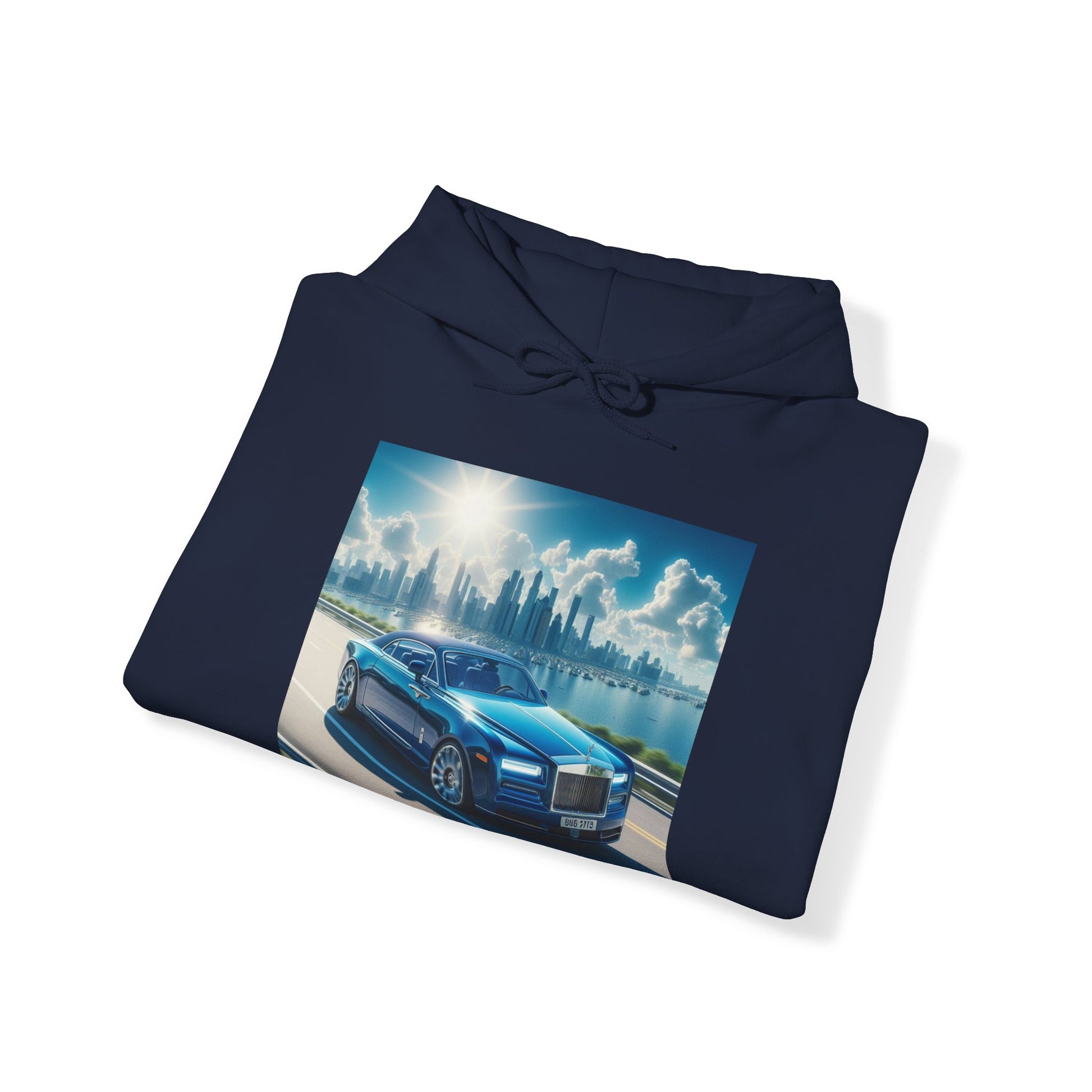 Blue Rolls Royce Hoodie Hoodie Printify