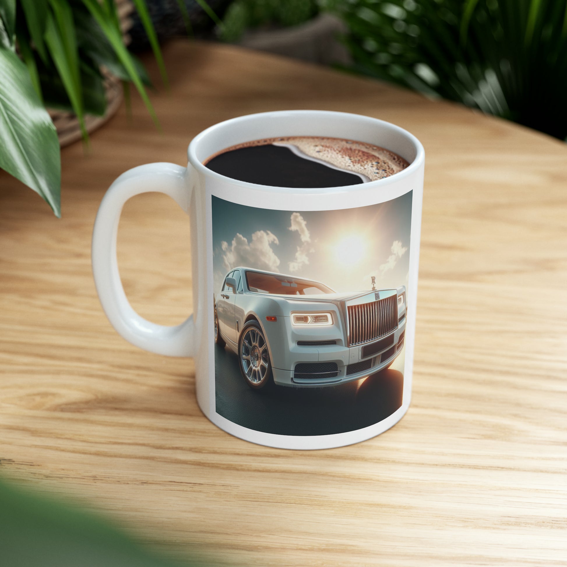 White Rolls Royce Mug Mug Printify