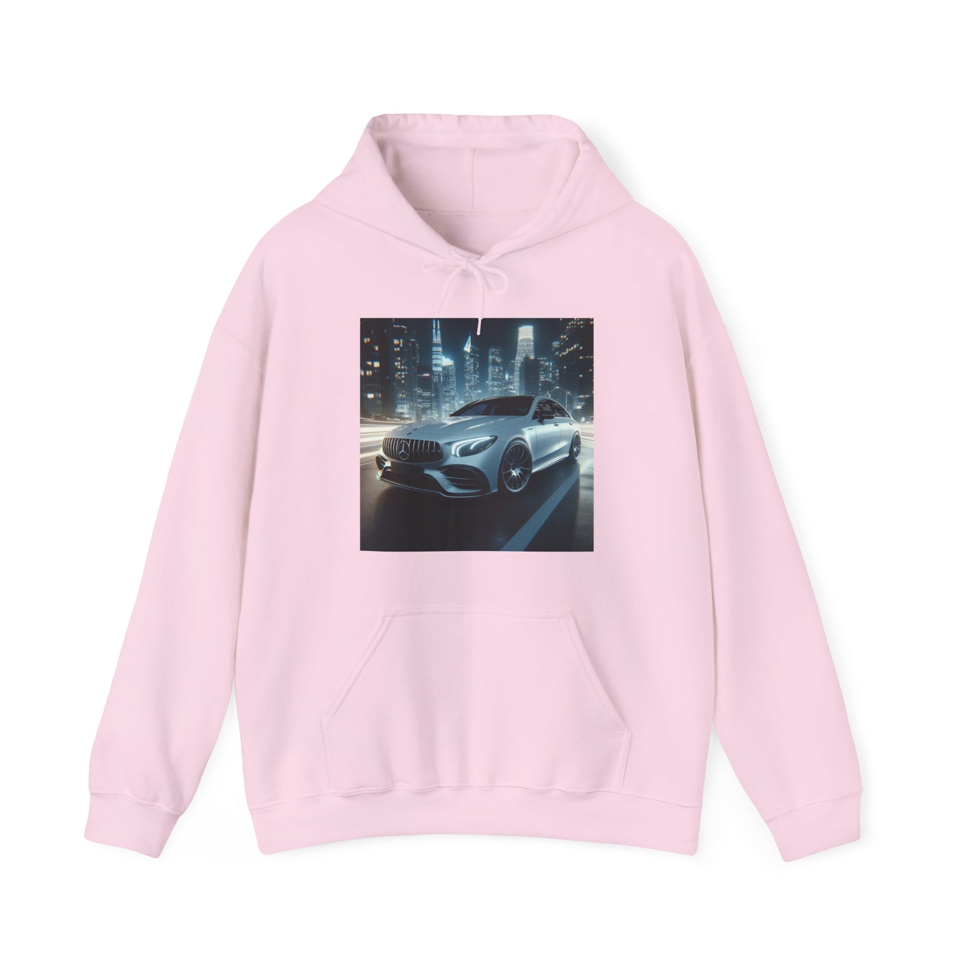 White Mercedes Hoodie Hoodie Printify Light Pink S