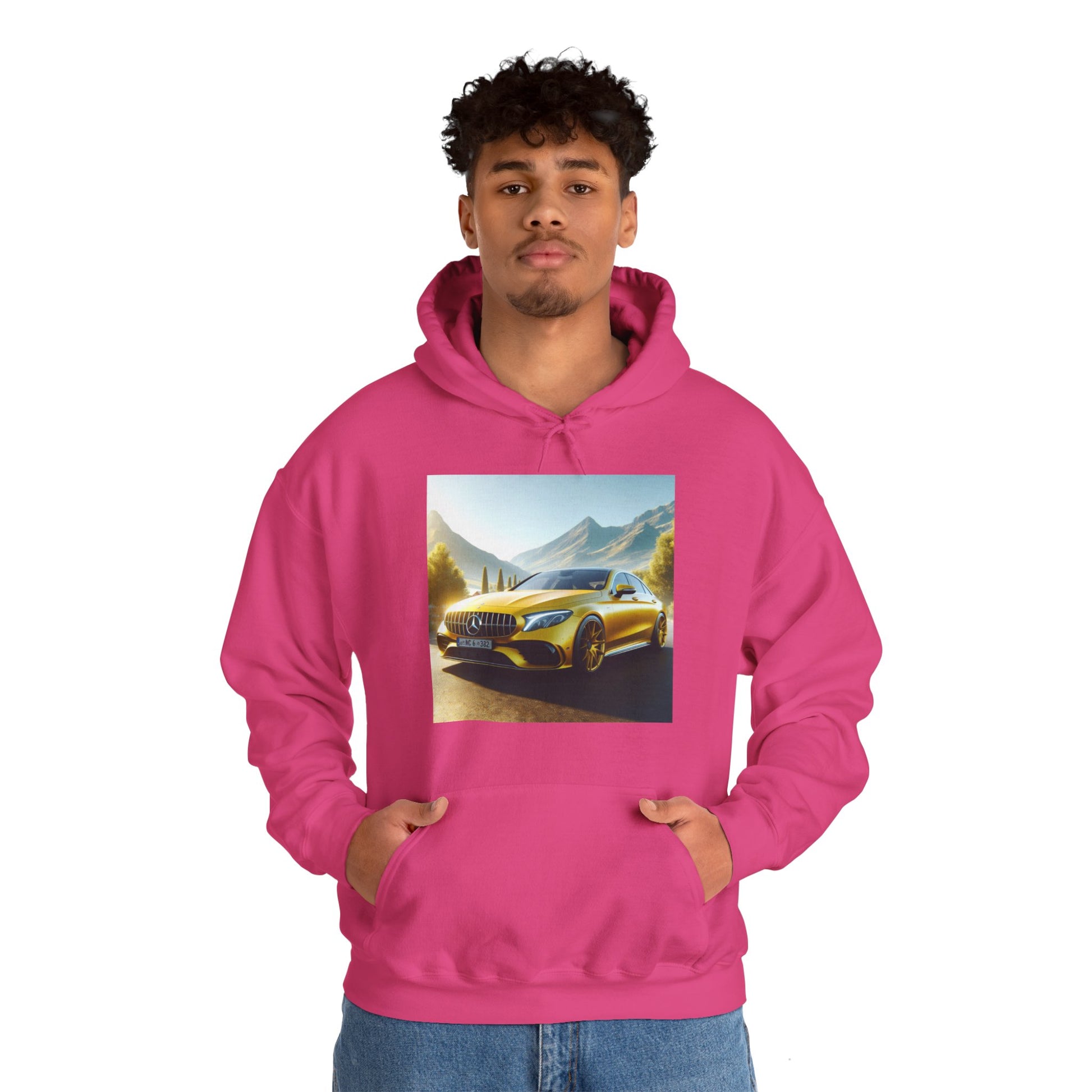 Yellow Mercedes Hoodie Hoodie Printify