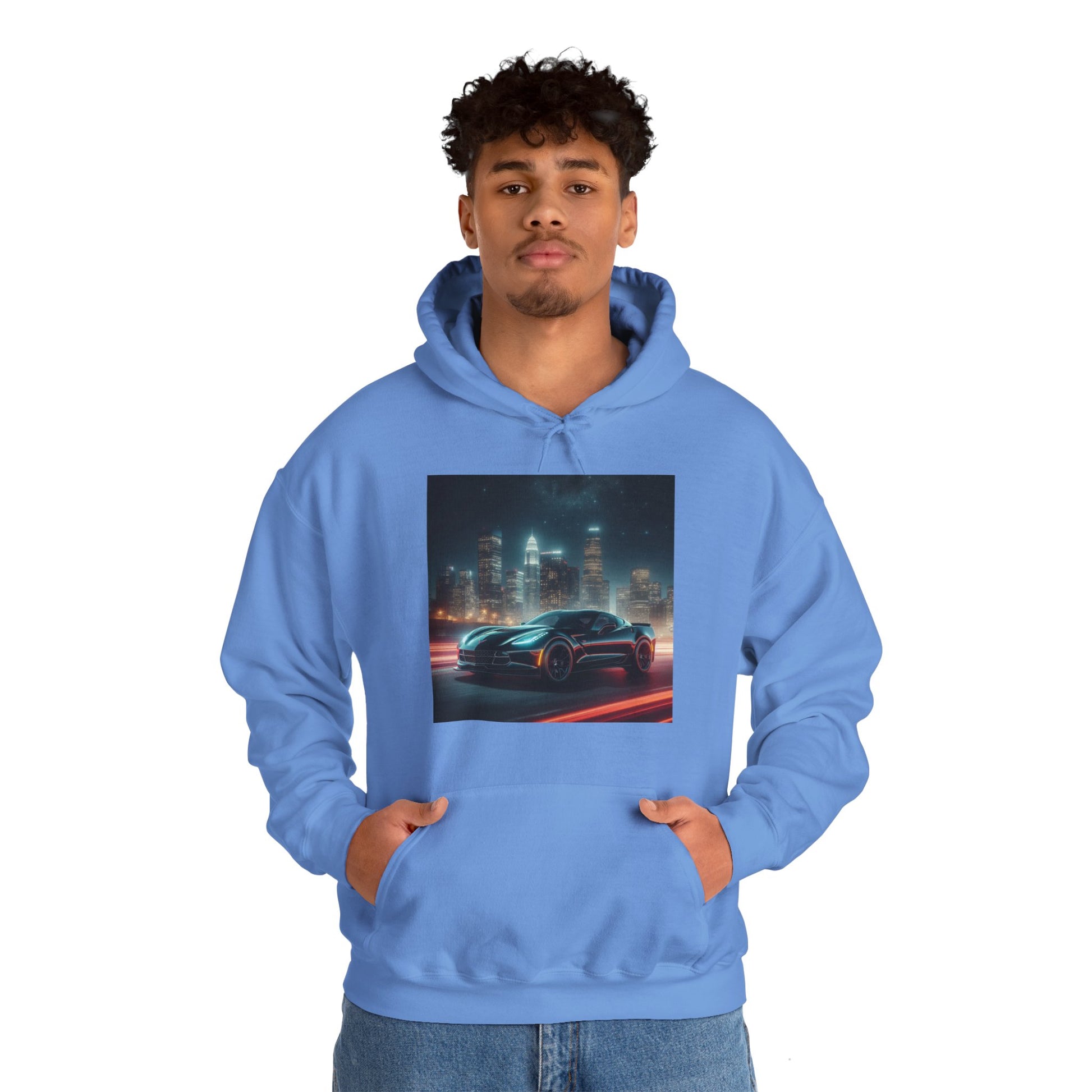 Black Corvette Hoodie Hoodie Printify