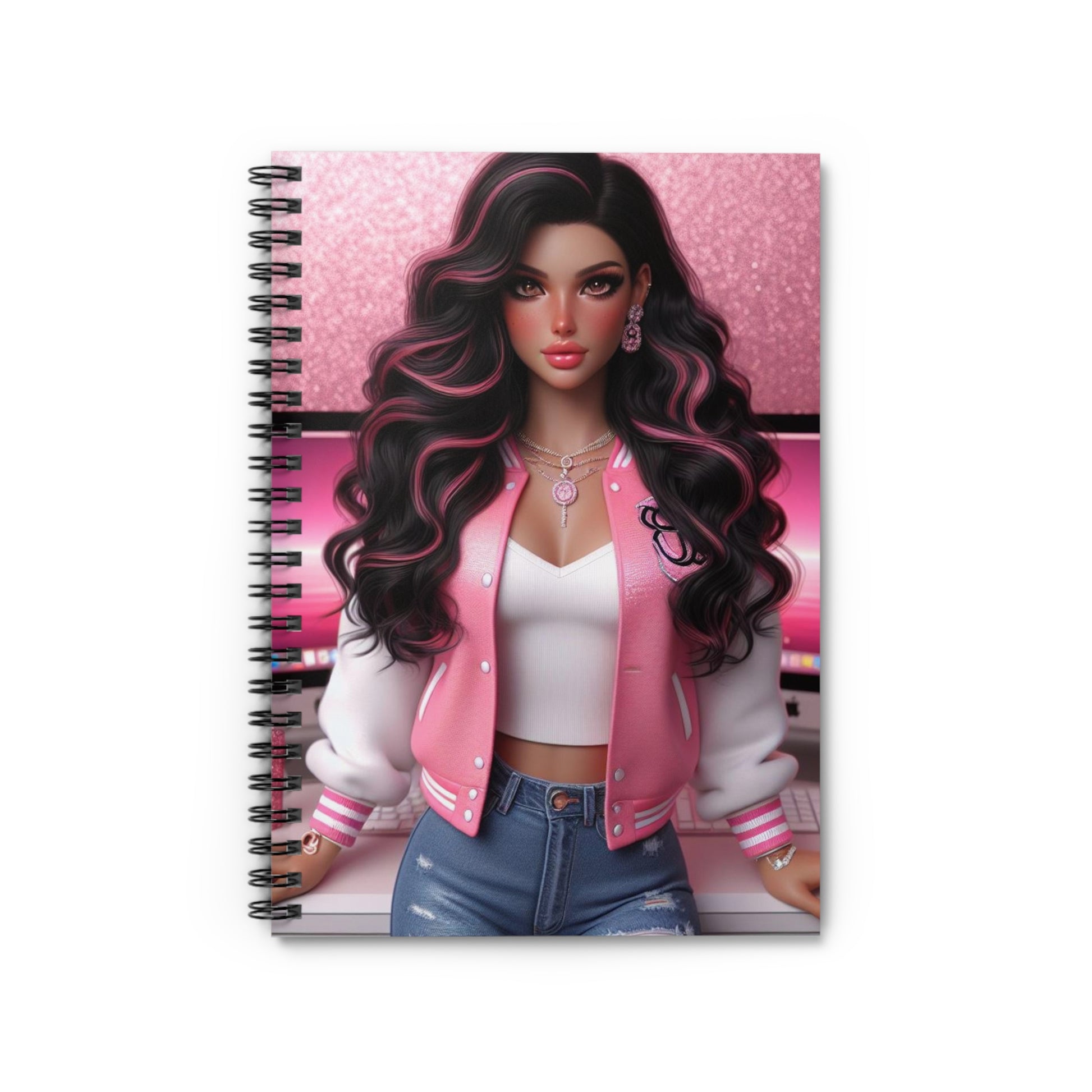 Pink Evrything Spiral Notebook Paper products Printify One Size