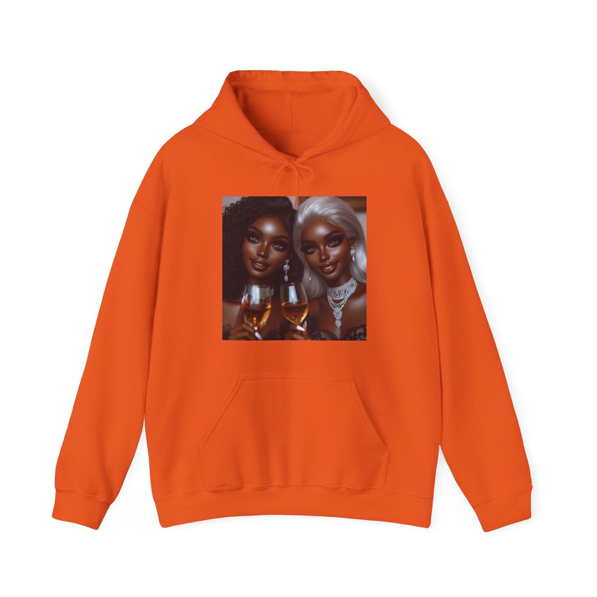 Cheers Hoodie Hoodie Printify Orange S
