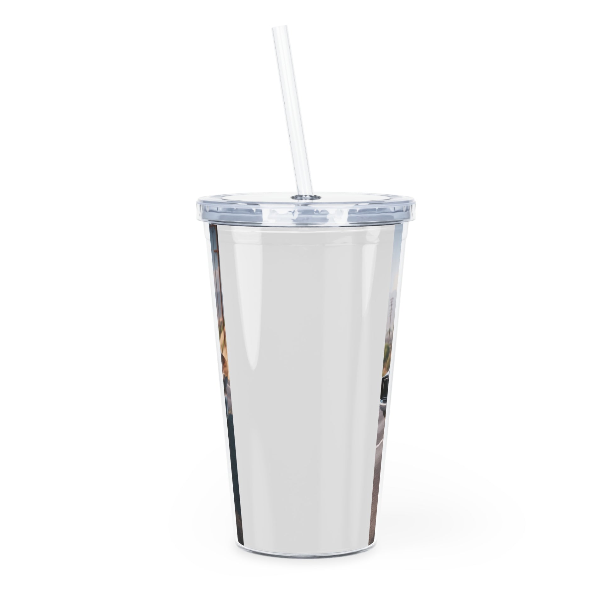 1970 Black Dodge Charger Tumbler with Straw Mug Printify