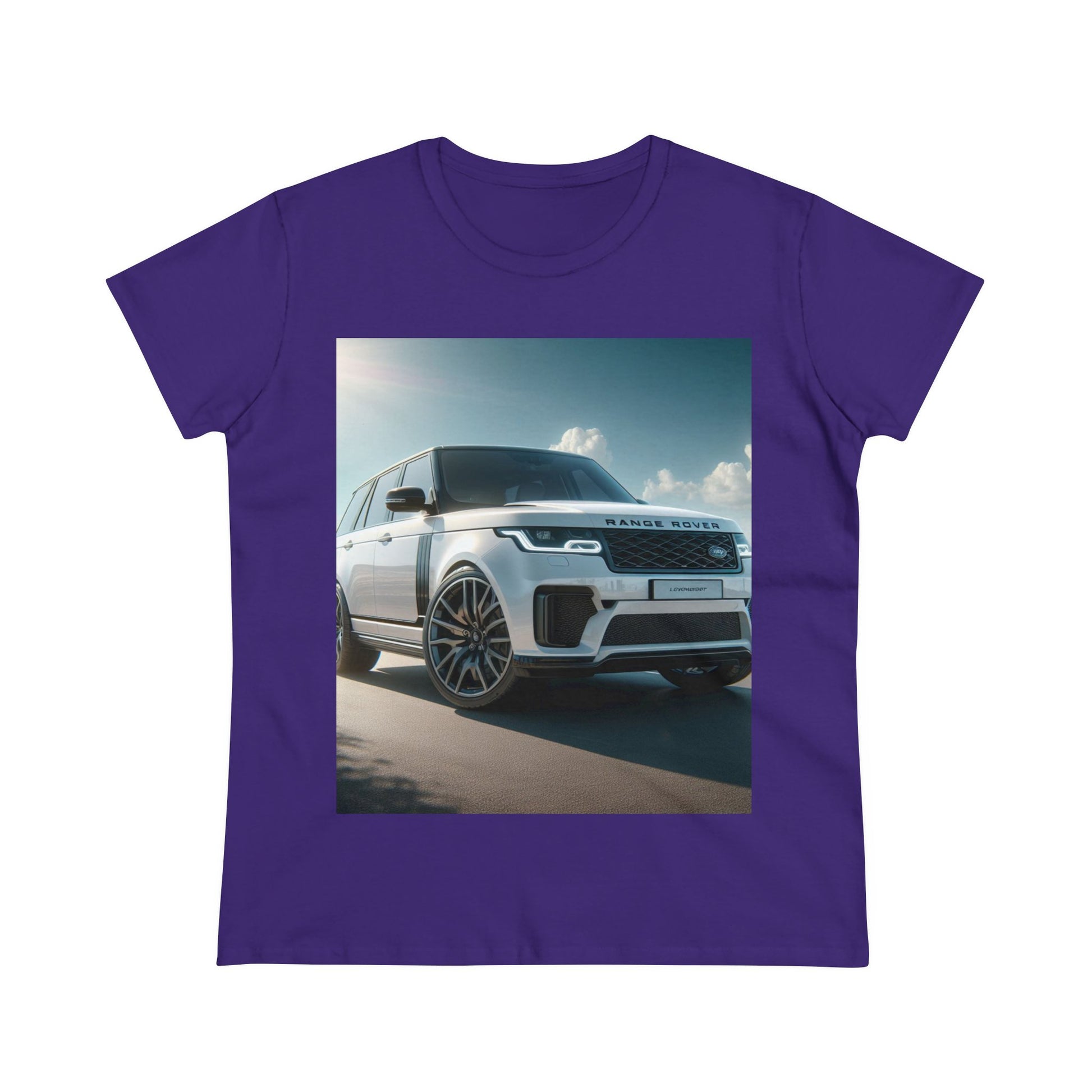 White Range Rover T-Shirt T-Shirt Printify Purple S