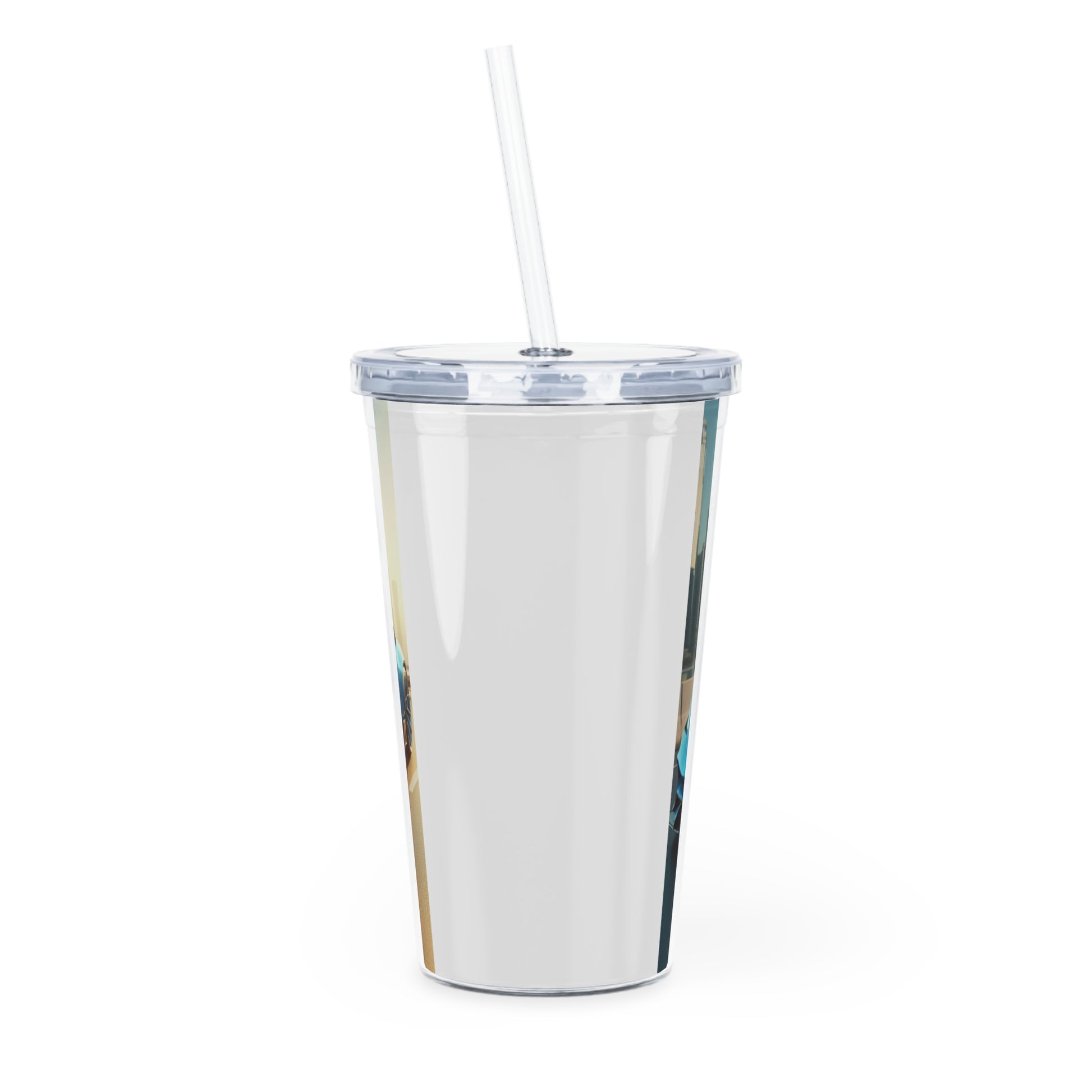 Blue Lamborghini Tumbler with Straw Mug Printify