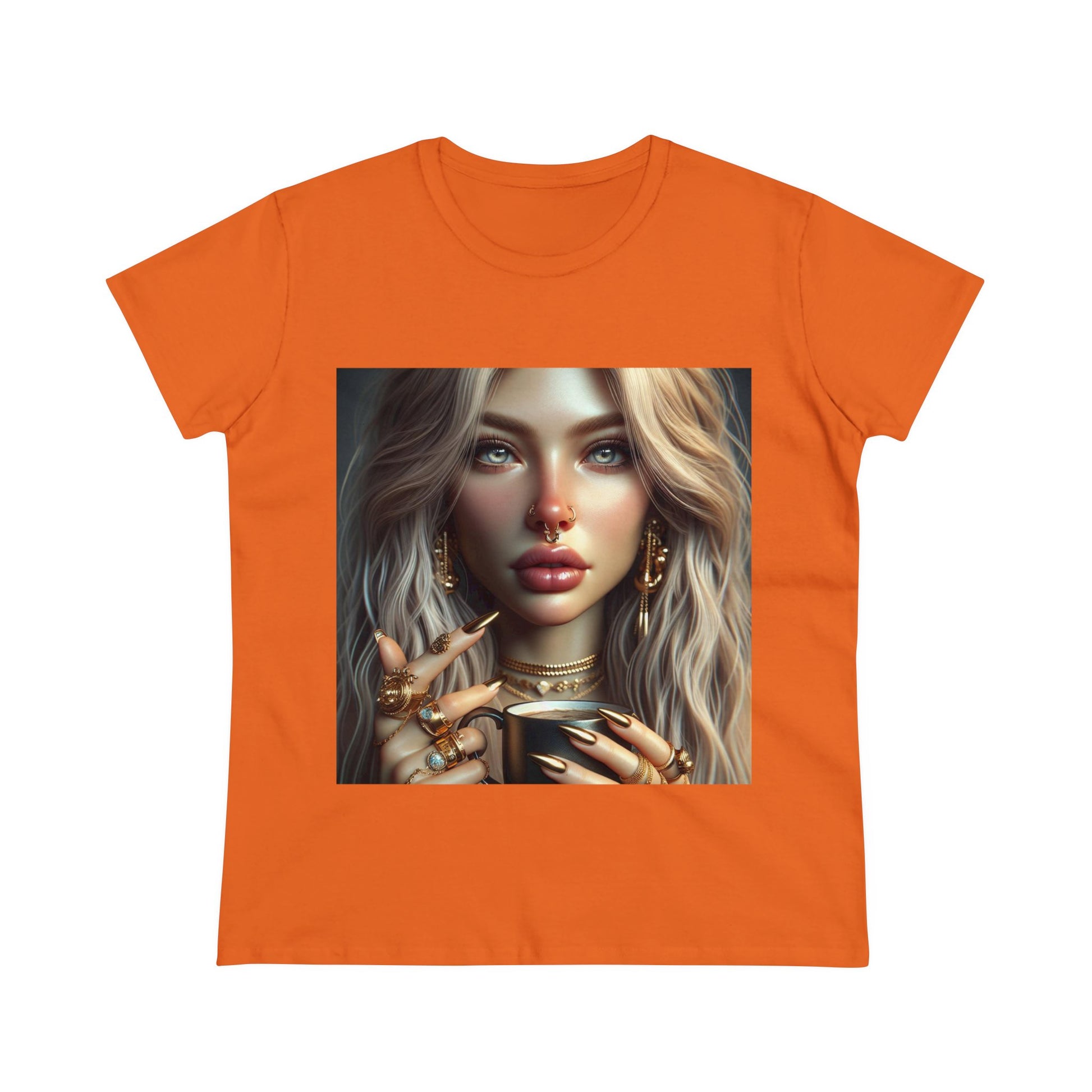 Elevated Coffee T-Shirt T-Shirt Printify Orange S