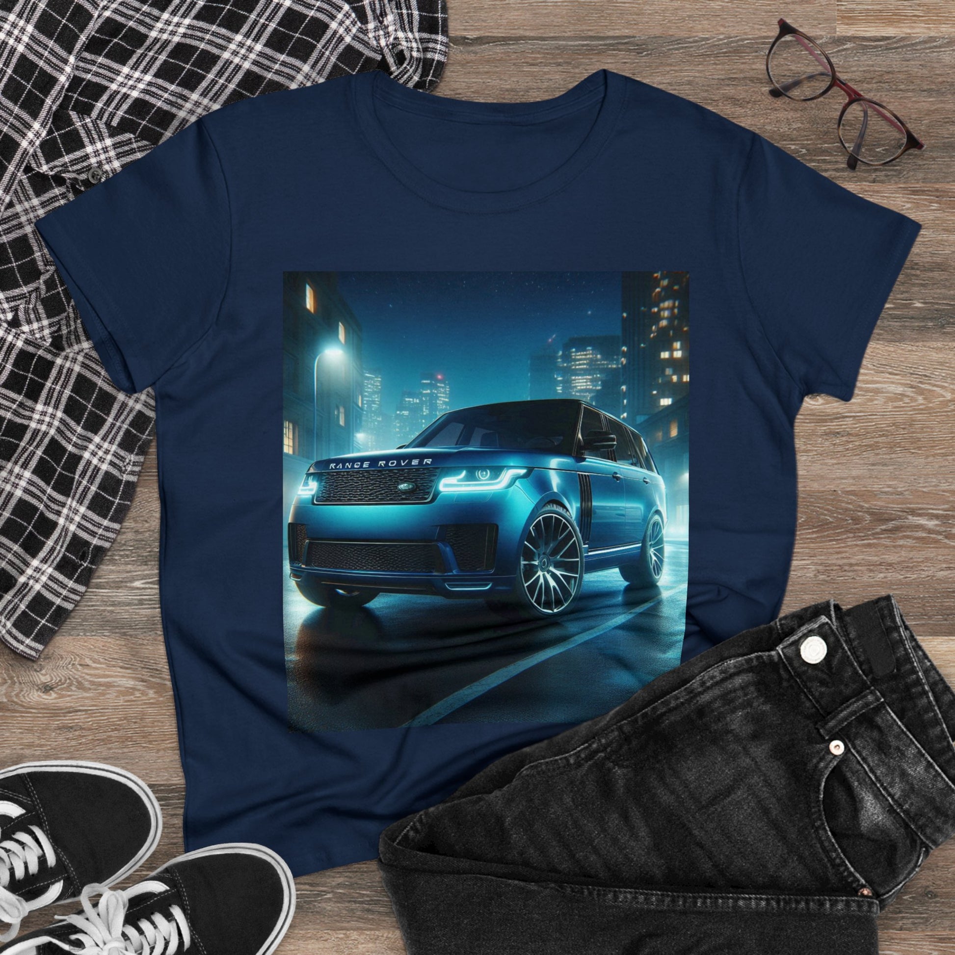 Blue Range Rover T-Shirt T-Shirt Printify