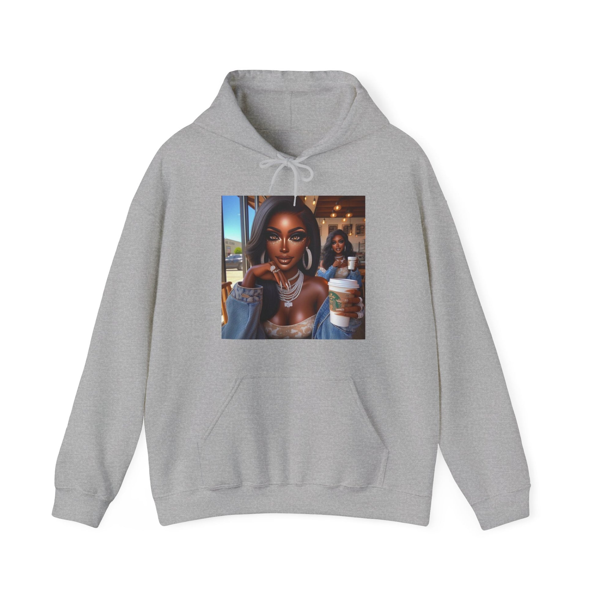 Coffee Baddies Hoodie Hoodie Printify Sport Grey S