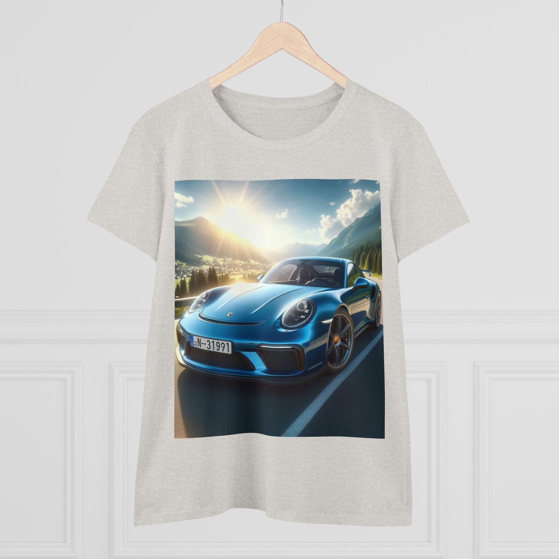 Blue Porsche T-Shirt T-Shirt Printify