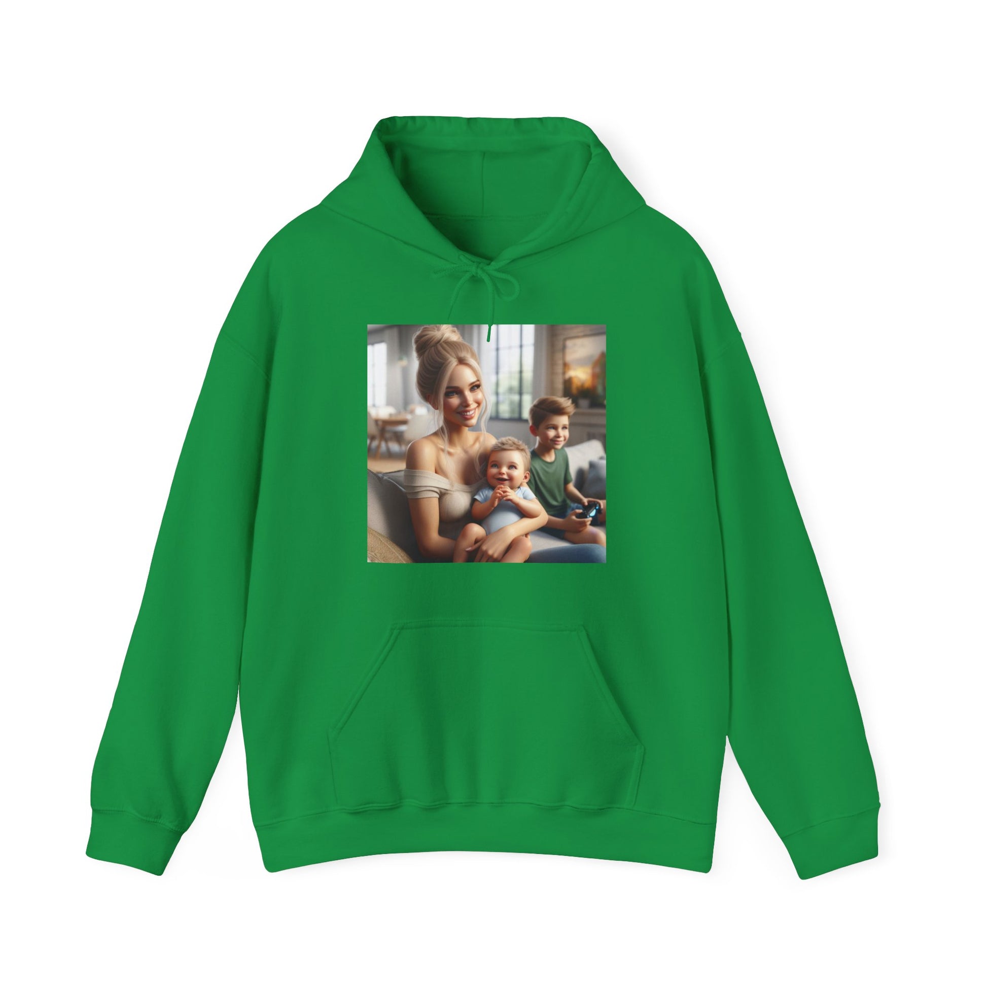 Family Time Hoodie Hoodie Printify Irish Green S