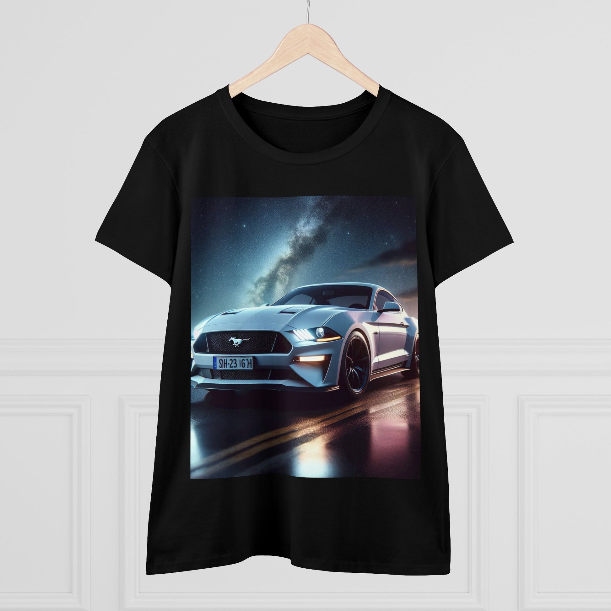 White Mustang T-Shirt T-Shirt Printify