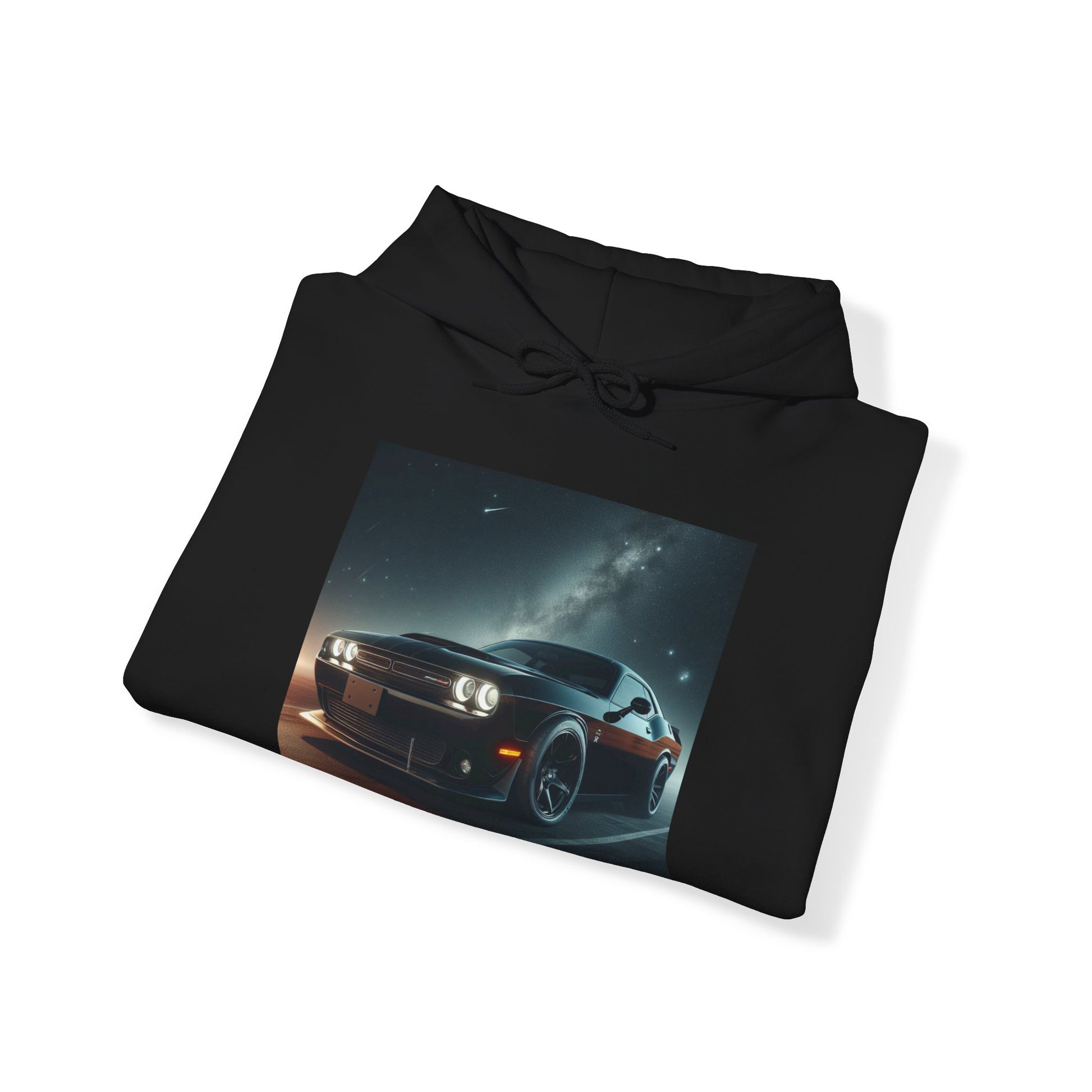 Black Challenger Hoodie Hoodie Printify