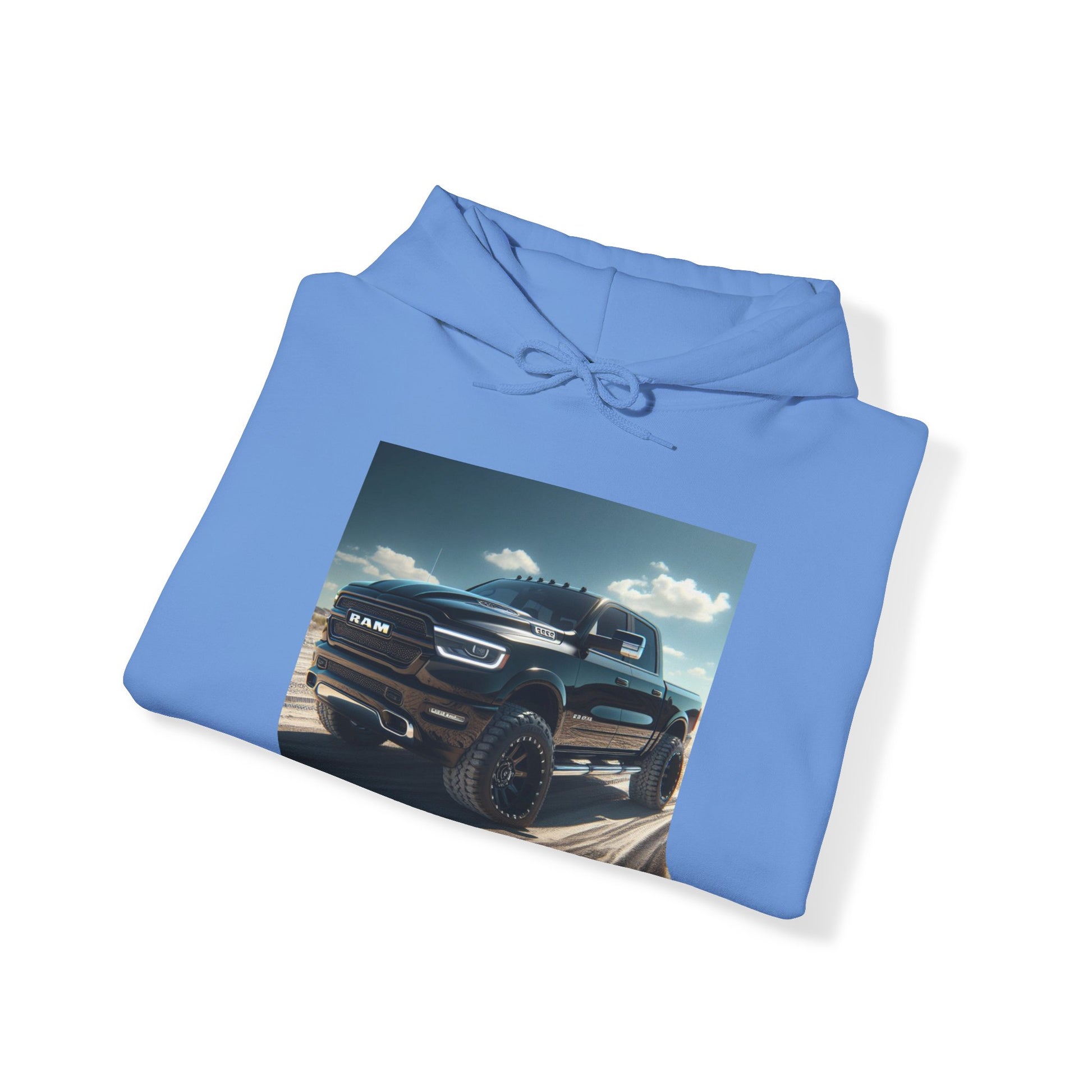 Black Dodge Ram Hoodie Hoodie Printify