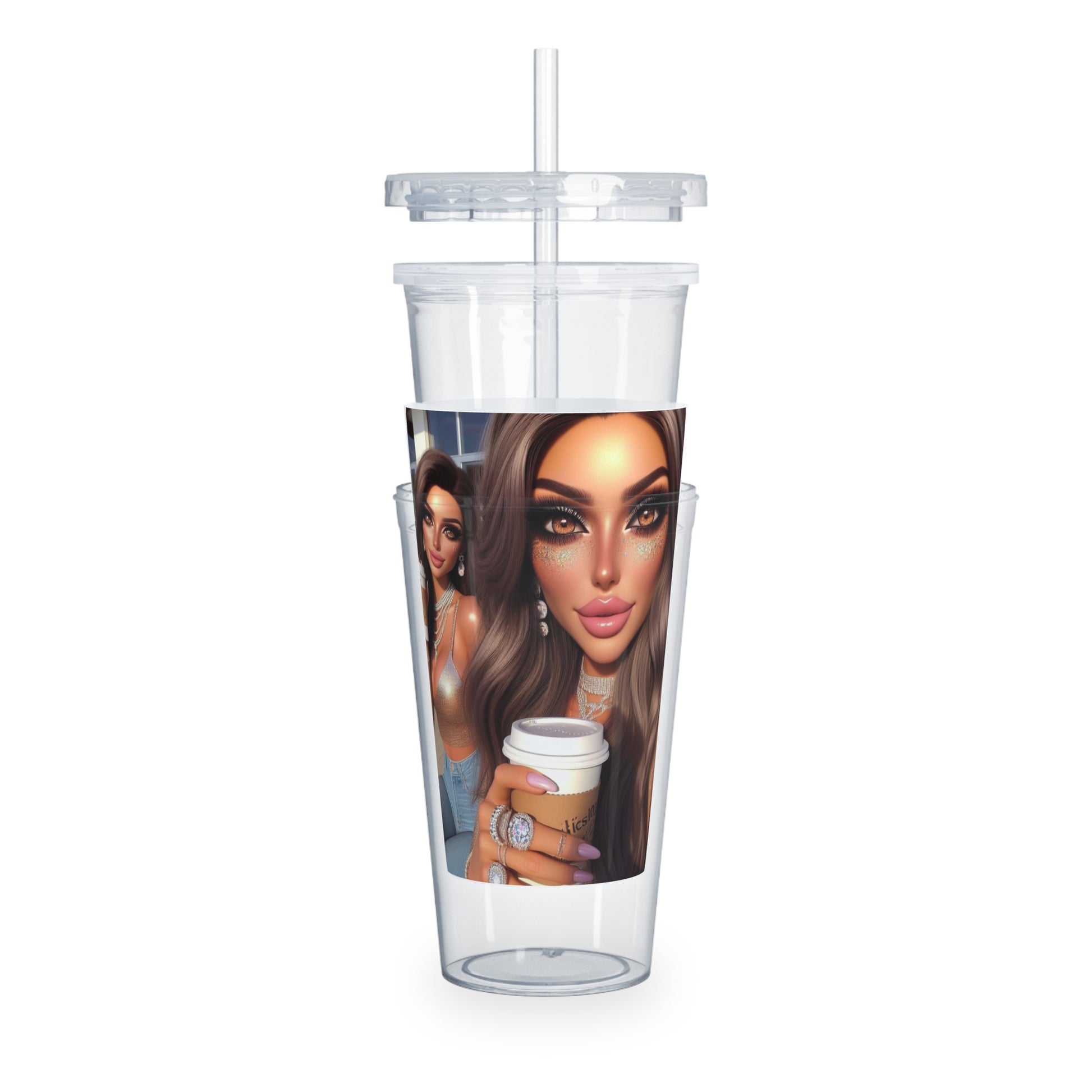 Coffee Baddies Tumbler with Straw Mug Printify