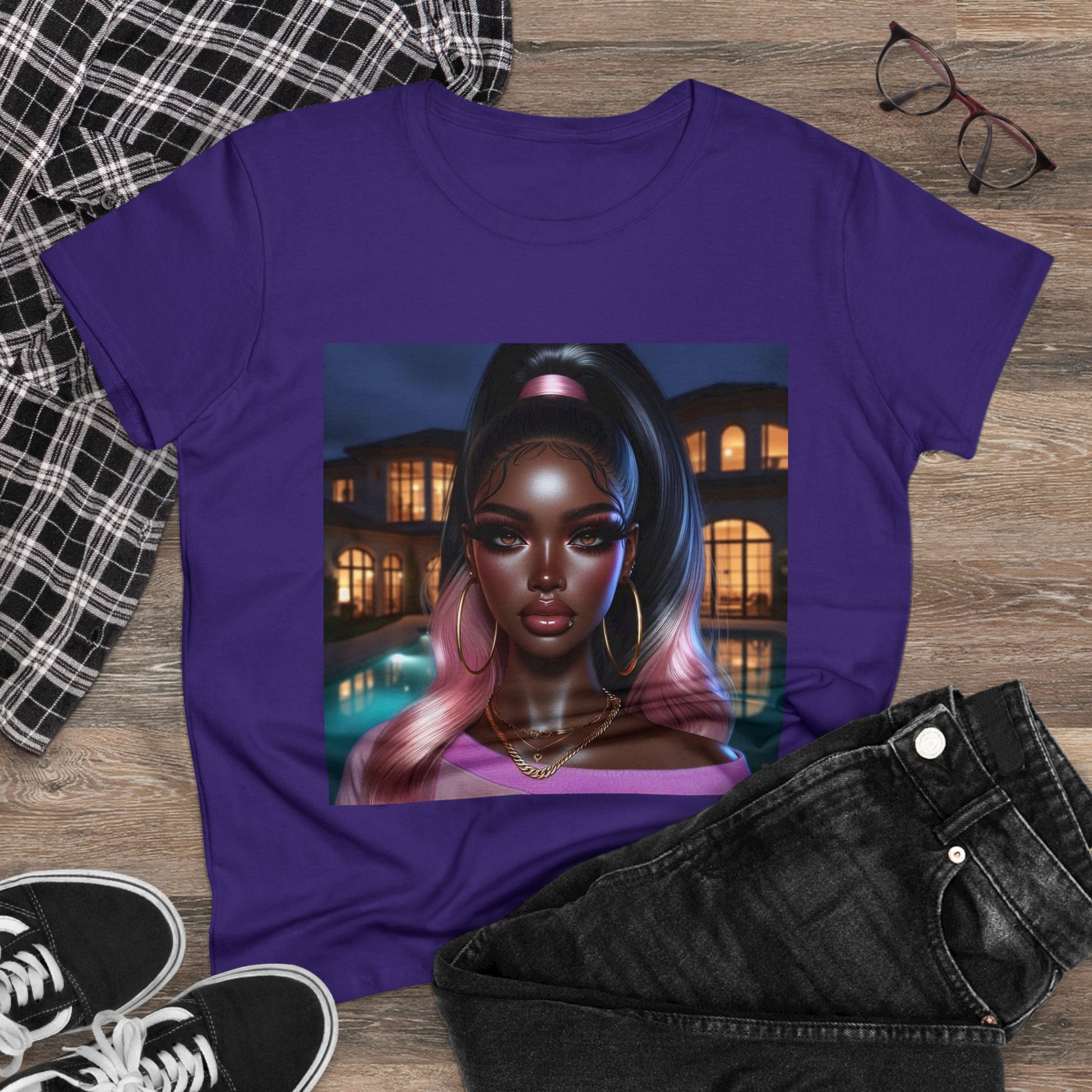 Pink at Night T-Shirt T-Shirt Printify