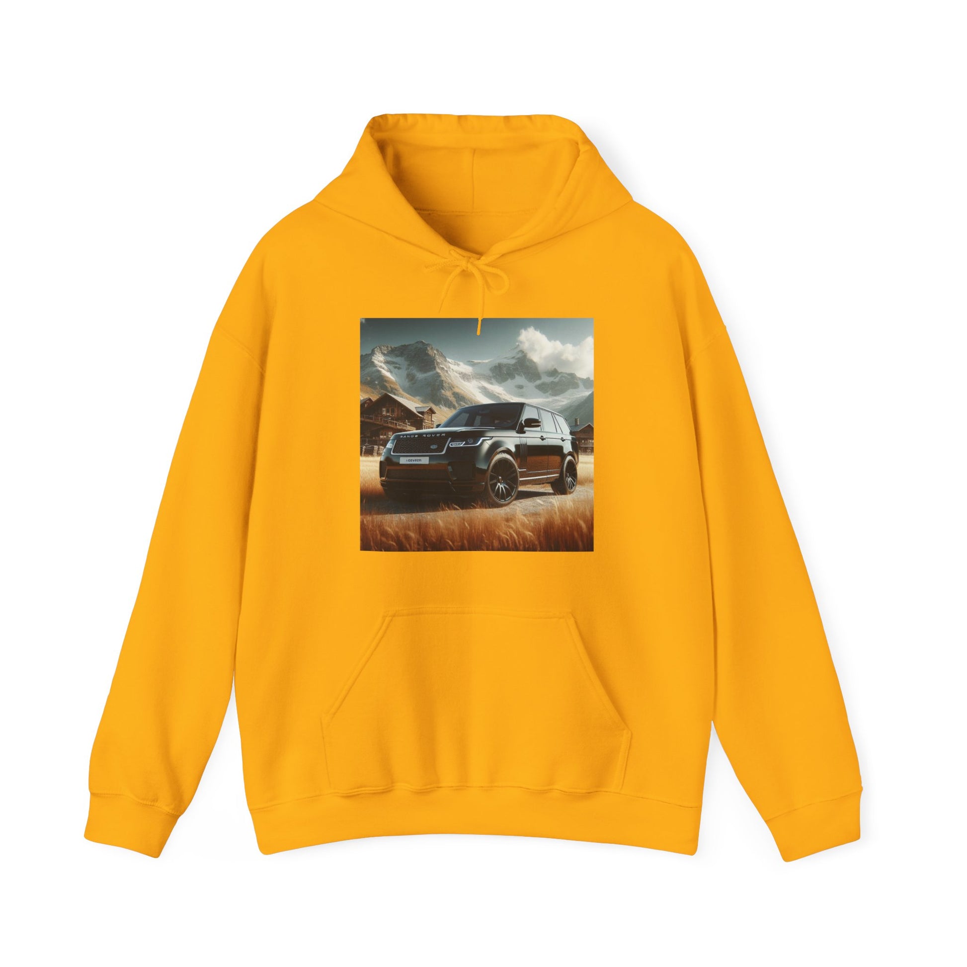 Black Range Rover Hoodie Hoodie Printify Gold S