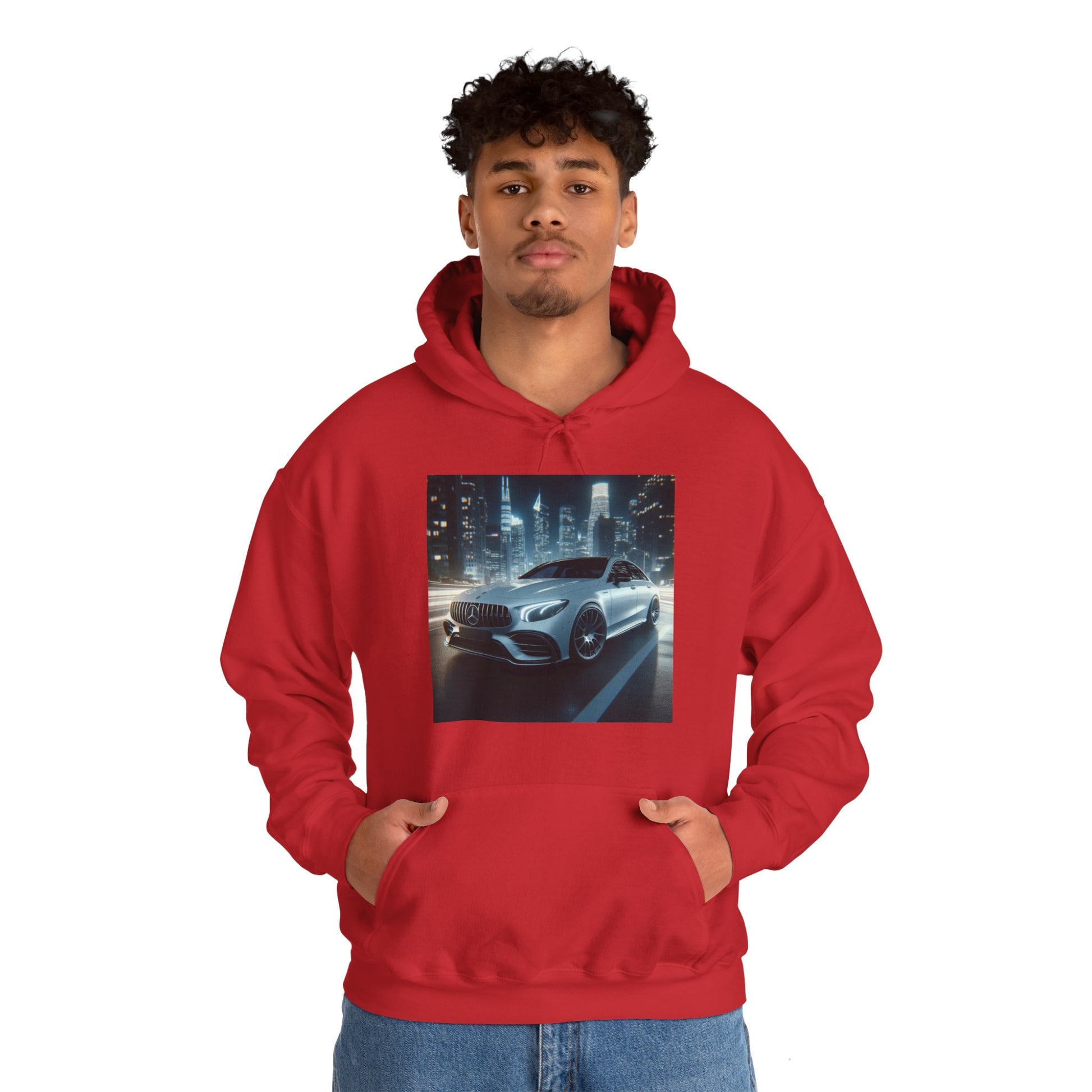 White Mercedes Hoodie Hoodie Printify
