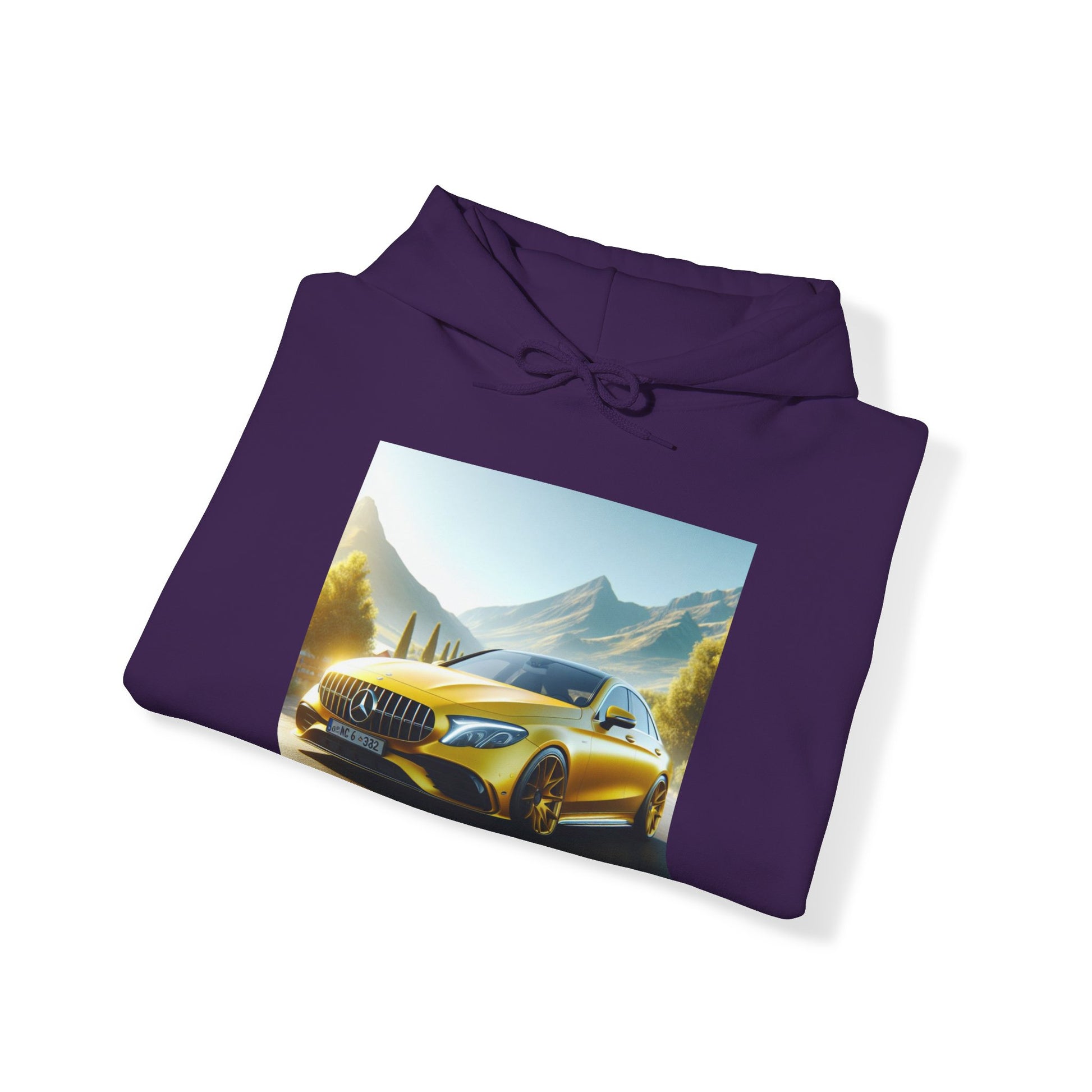 Yellow Mercedes Hoodie Hoodie Printify