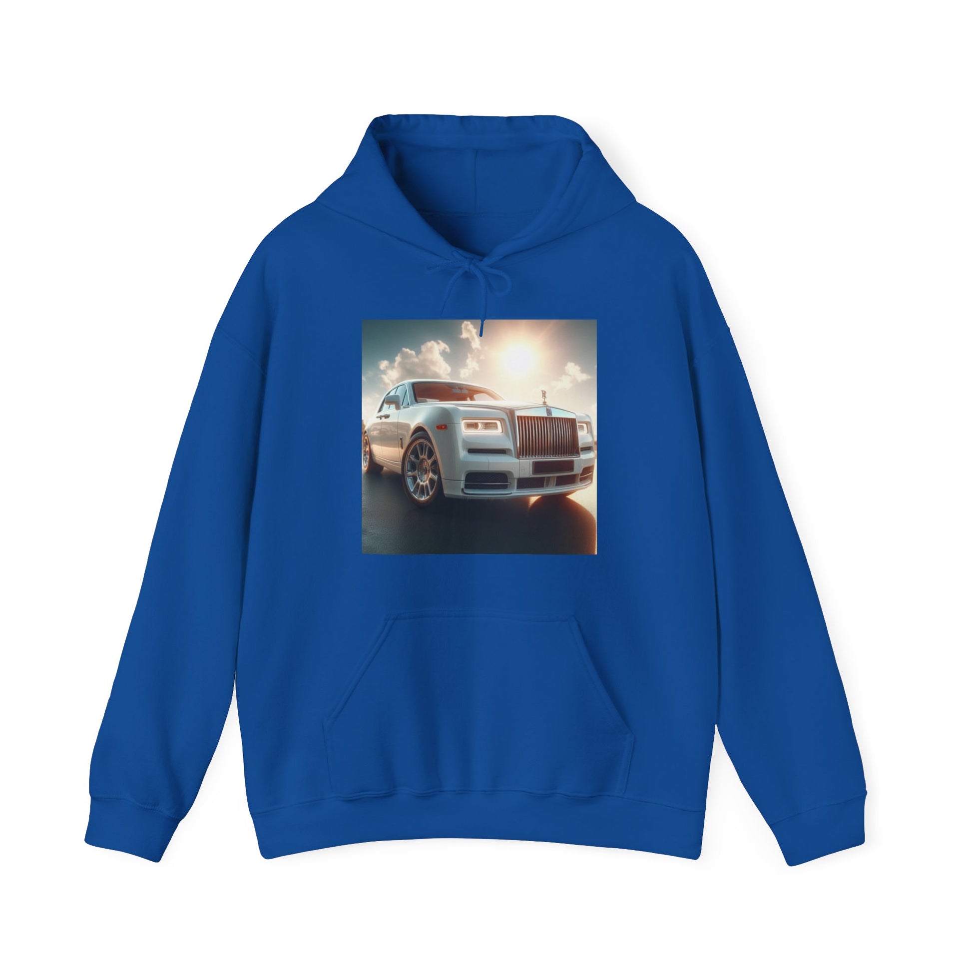 White Rolls Royce Hoodie Hoodie Printify Royal S
