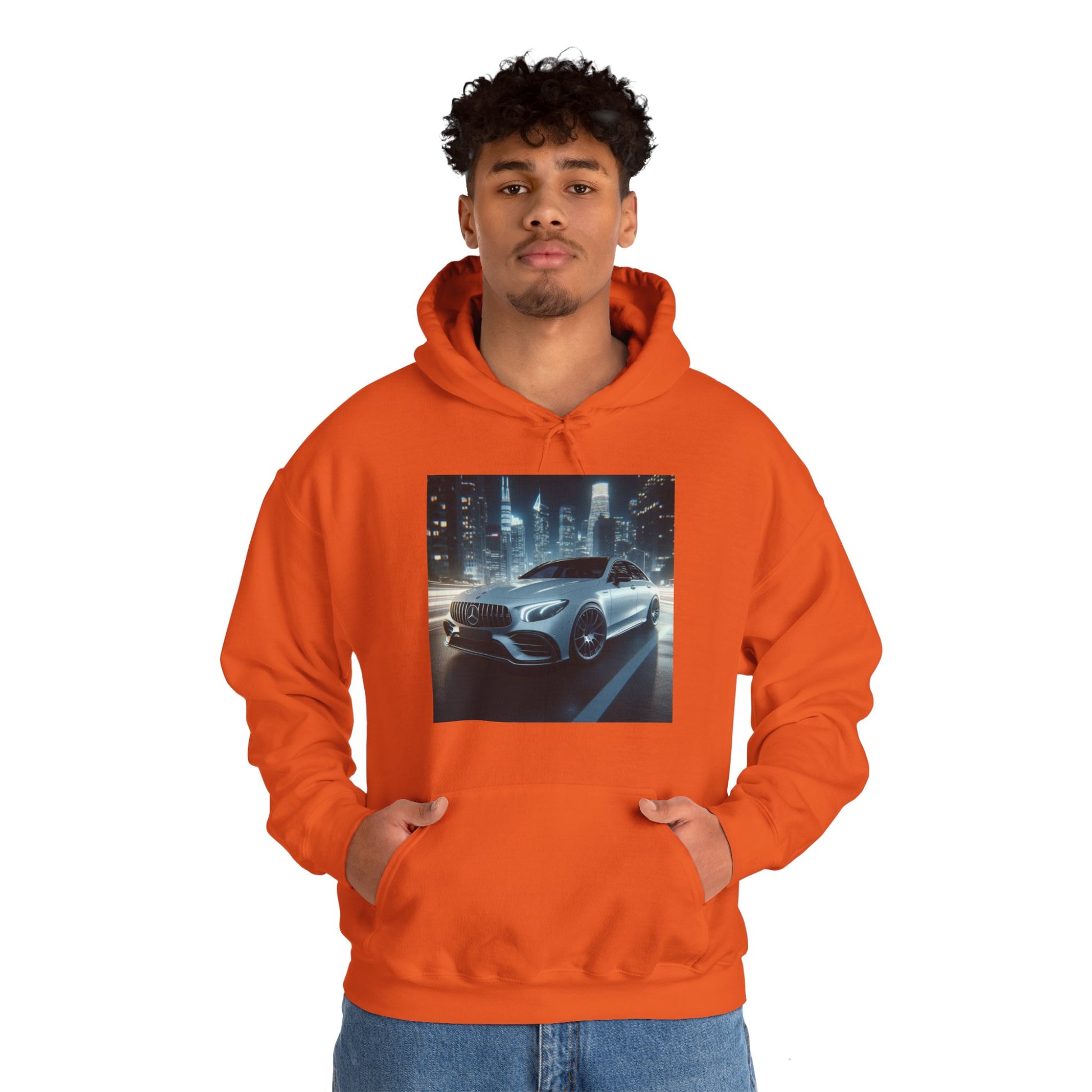 White Mercedes Hoodie Hoodie Printify