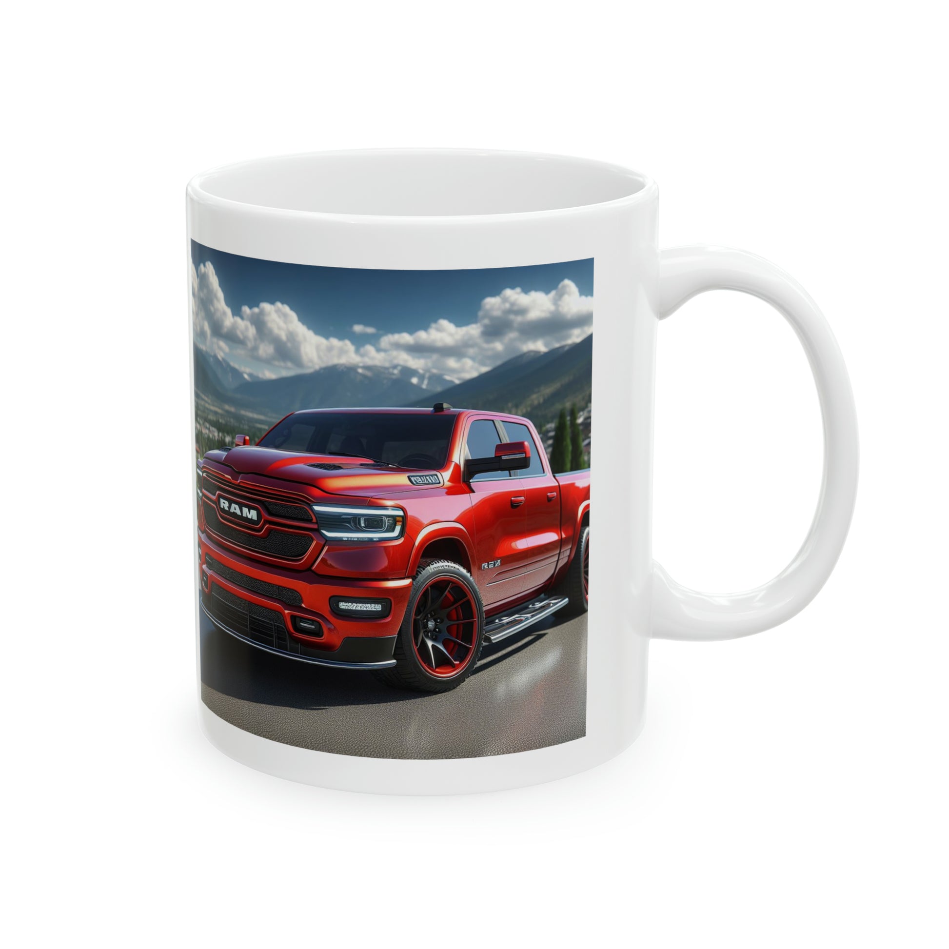 Red Dodge Ram Mug Mug Printify