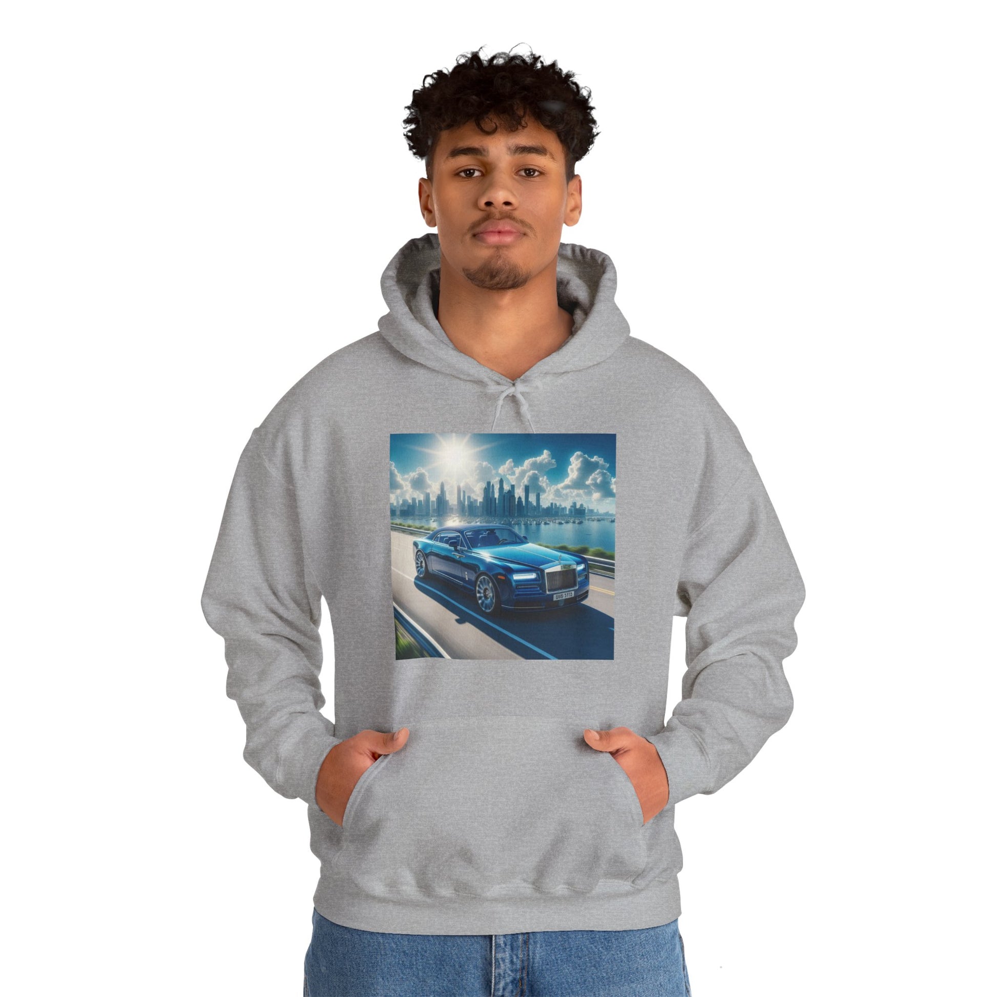 Blue Rolls Royce Hoodie Hoodie Printify