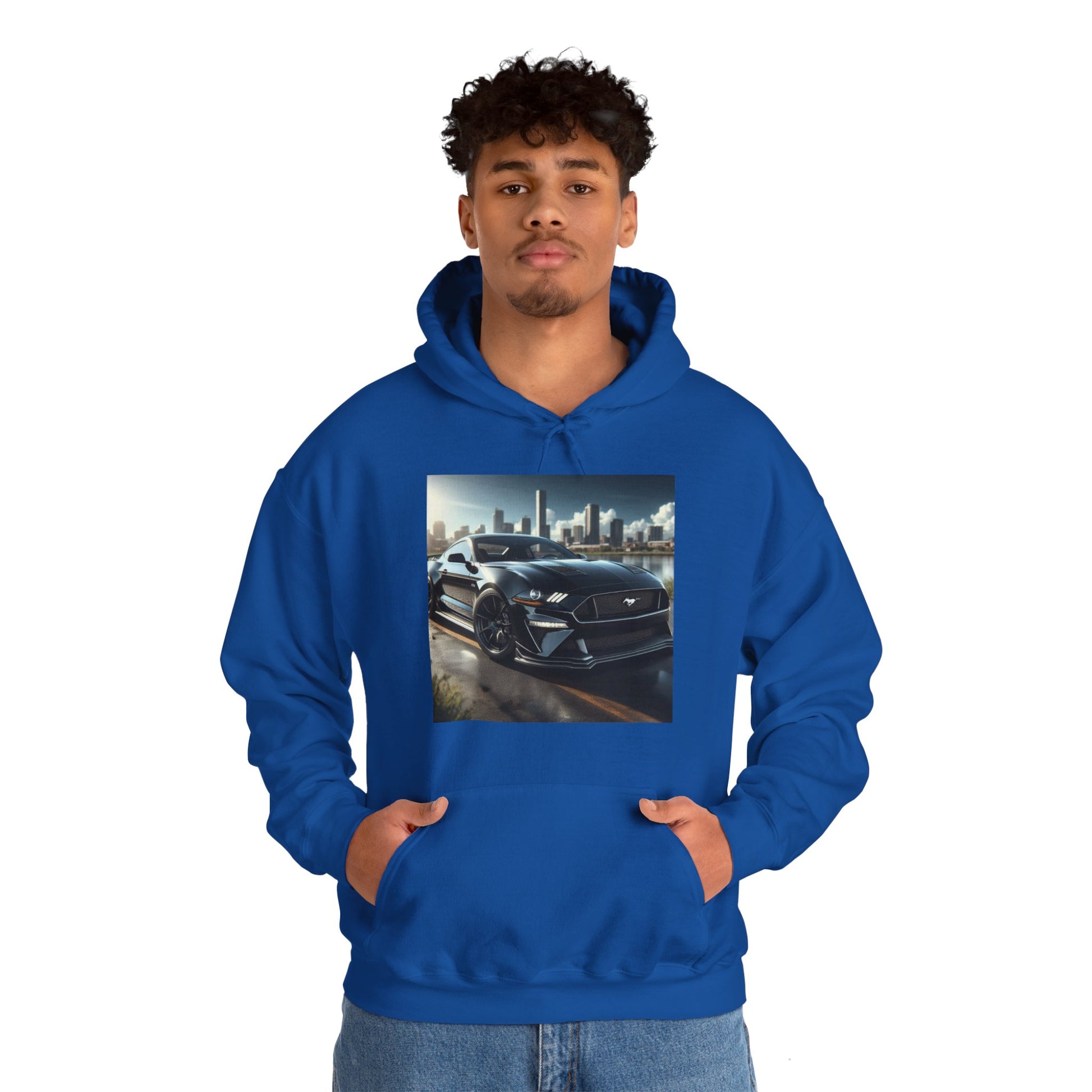 Black Mustang Hoodie Hoodie Printify