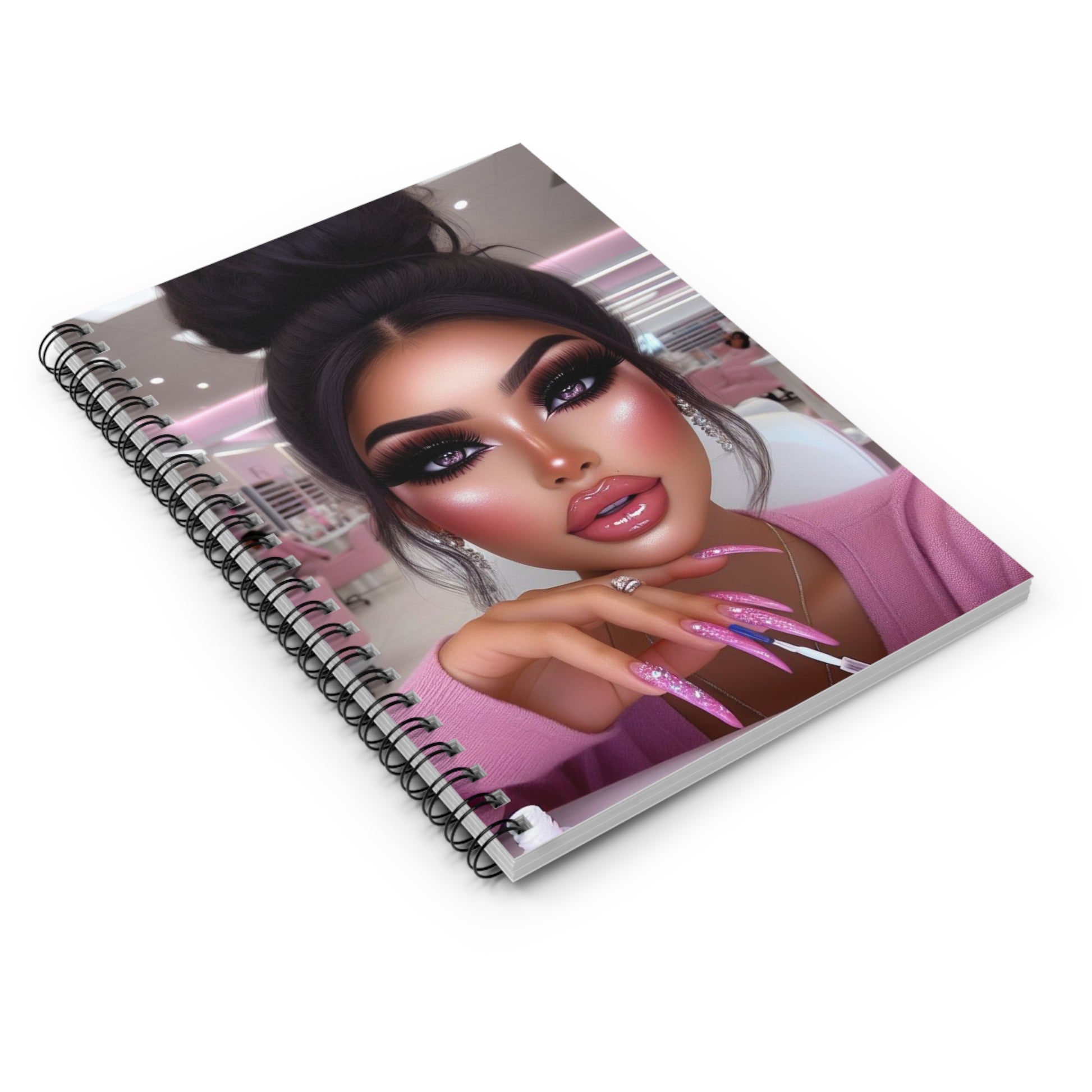 Nail Day Spiral Notebook Paper products Printify