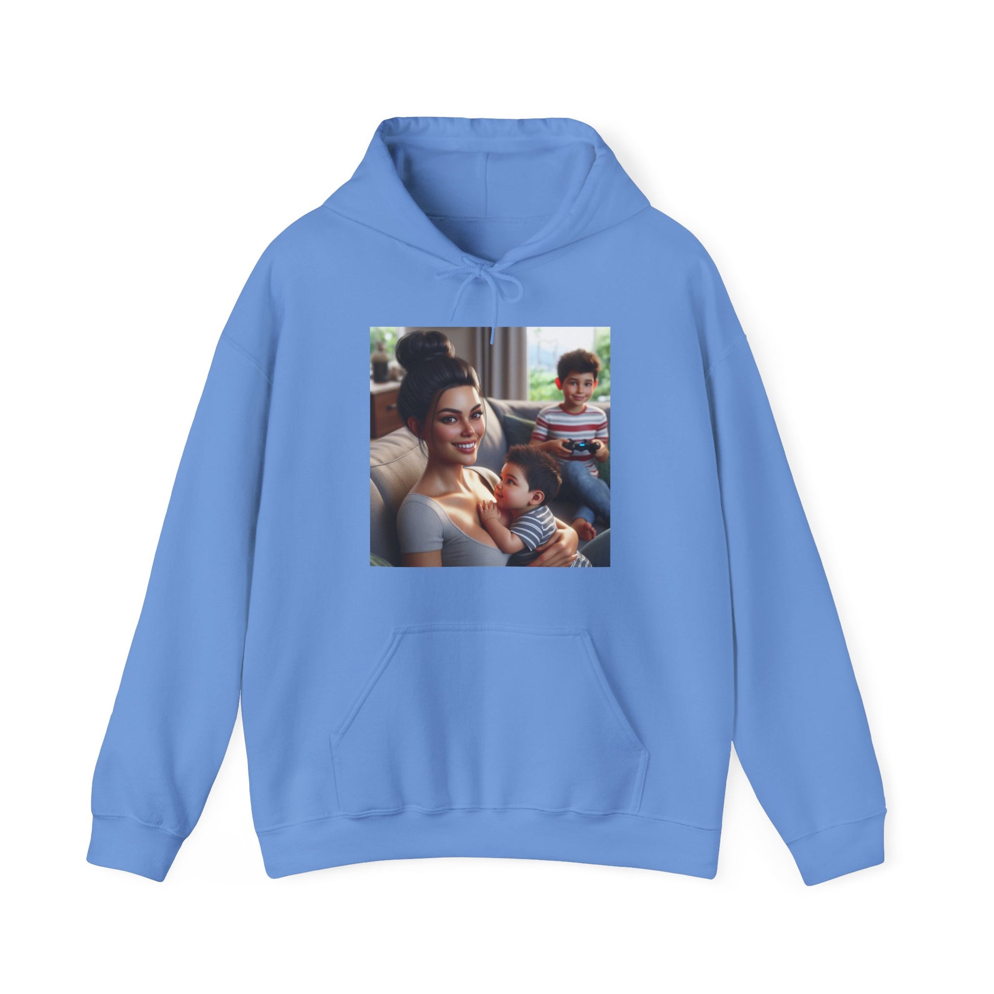 Family Time Hoodie Hoodie Printify Carolina Blue S