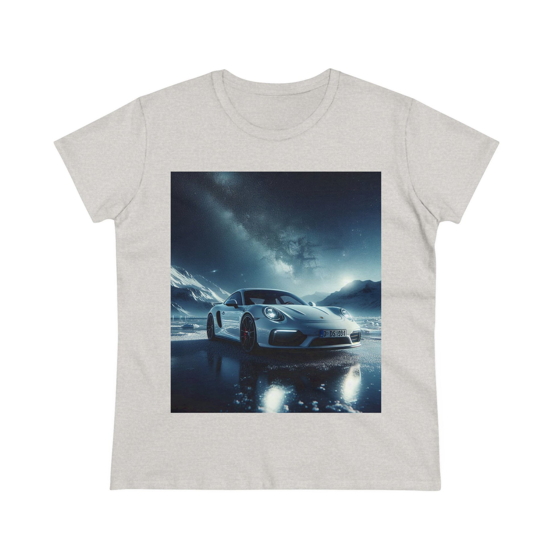 White Porsche T-Shirt T-Shirt Printify Ash S