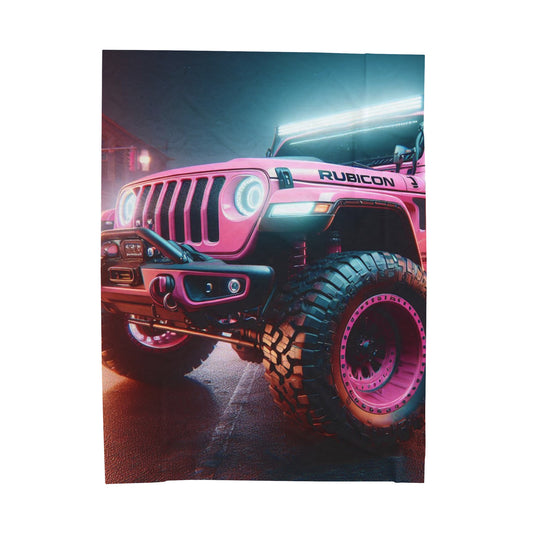 Pink Rubicon Plush Blanket All Over Prints Printify 60" × 80"
