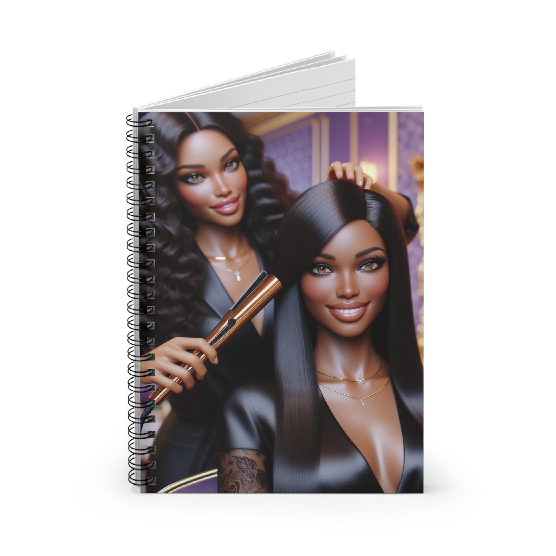 Hair Day Spiral Notebook Paper products Printify