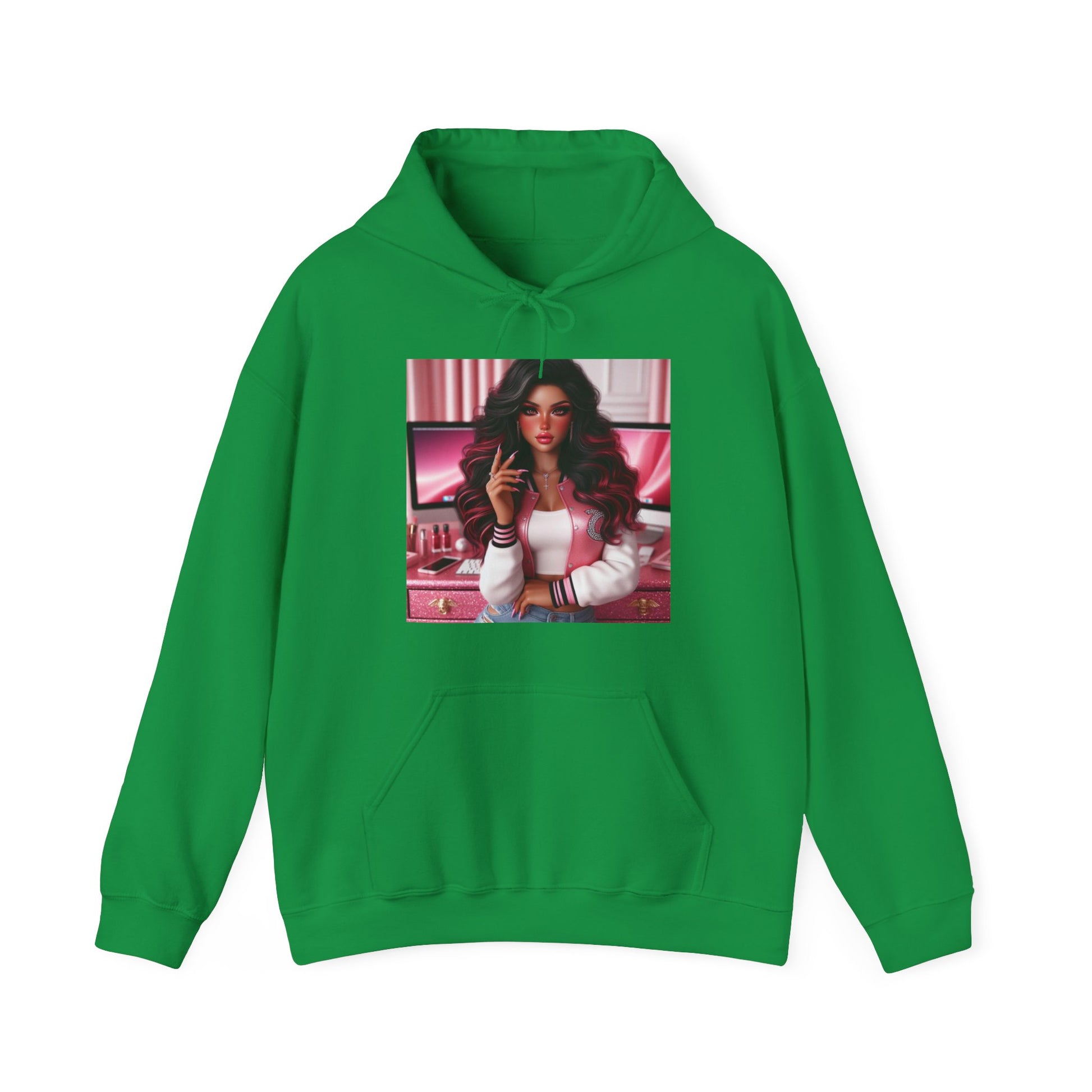Pink Everything Hoodie Hoodie Printify Irish Green S